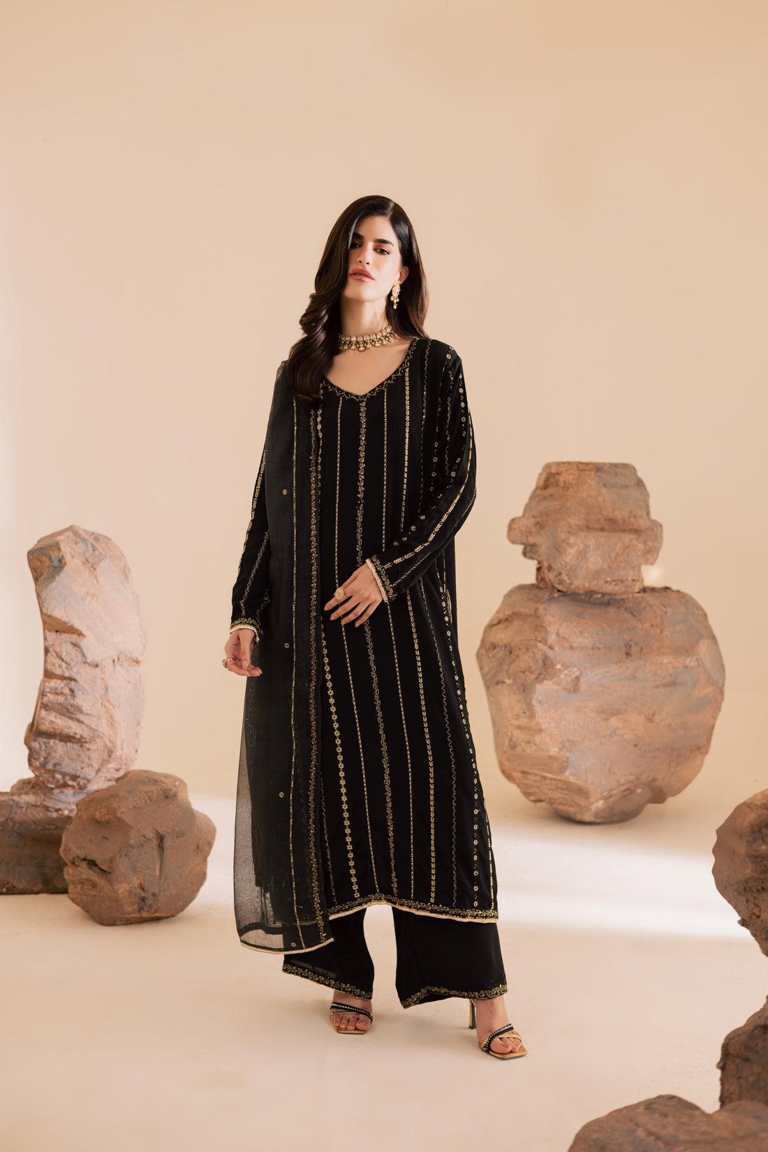 3PC Luxury Embroidered Dress-RSB01