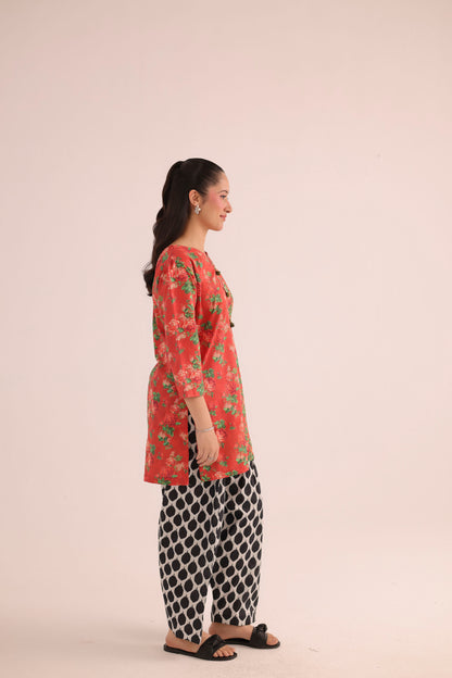 2PC Summer Lawn Dress- PRT L42733