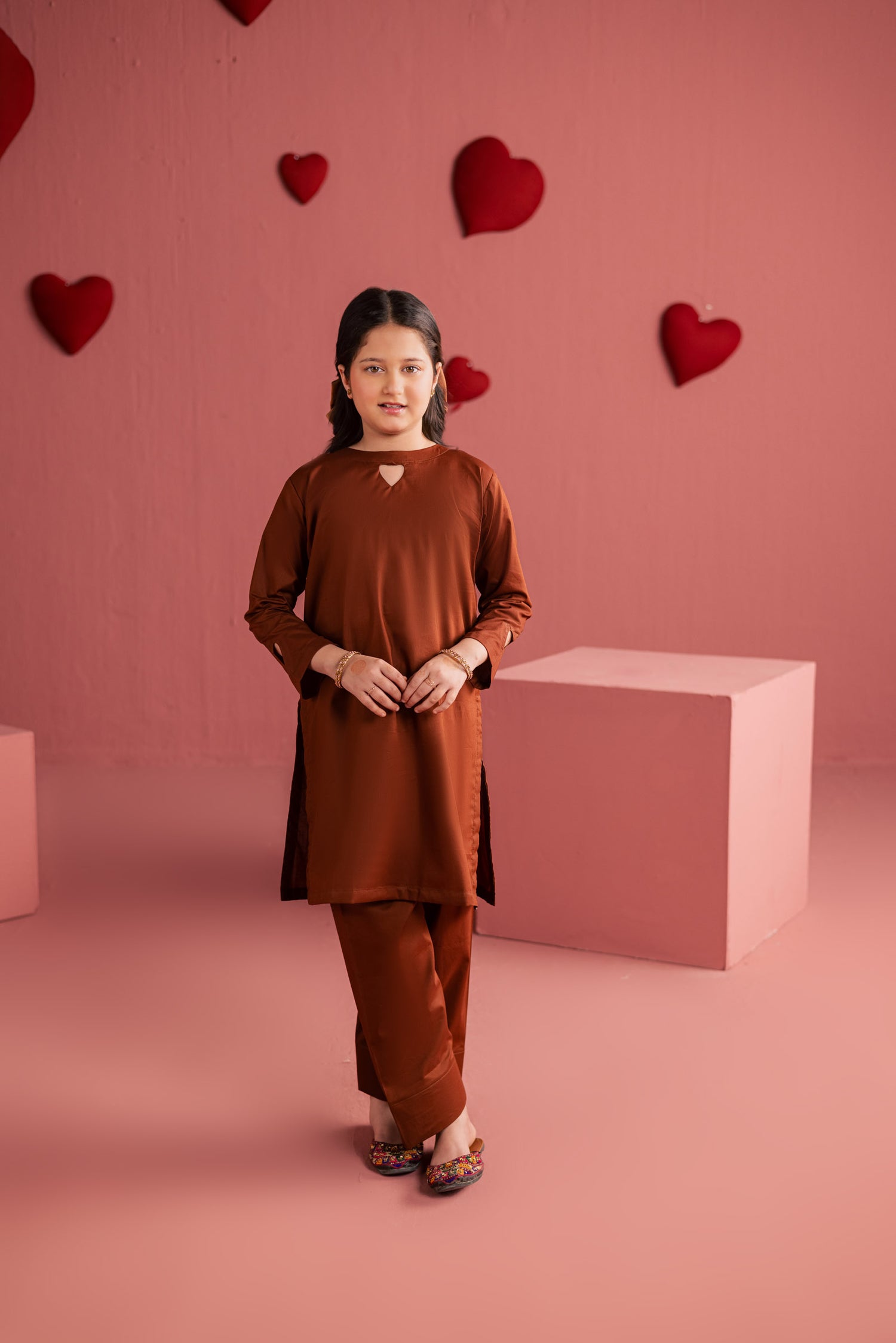 Kids 2PC Solid HSK 06 – Chocolate Brown