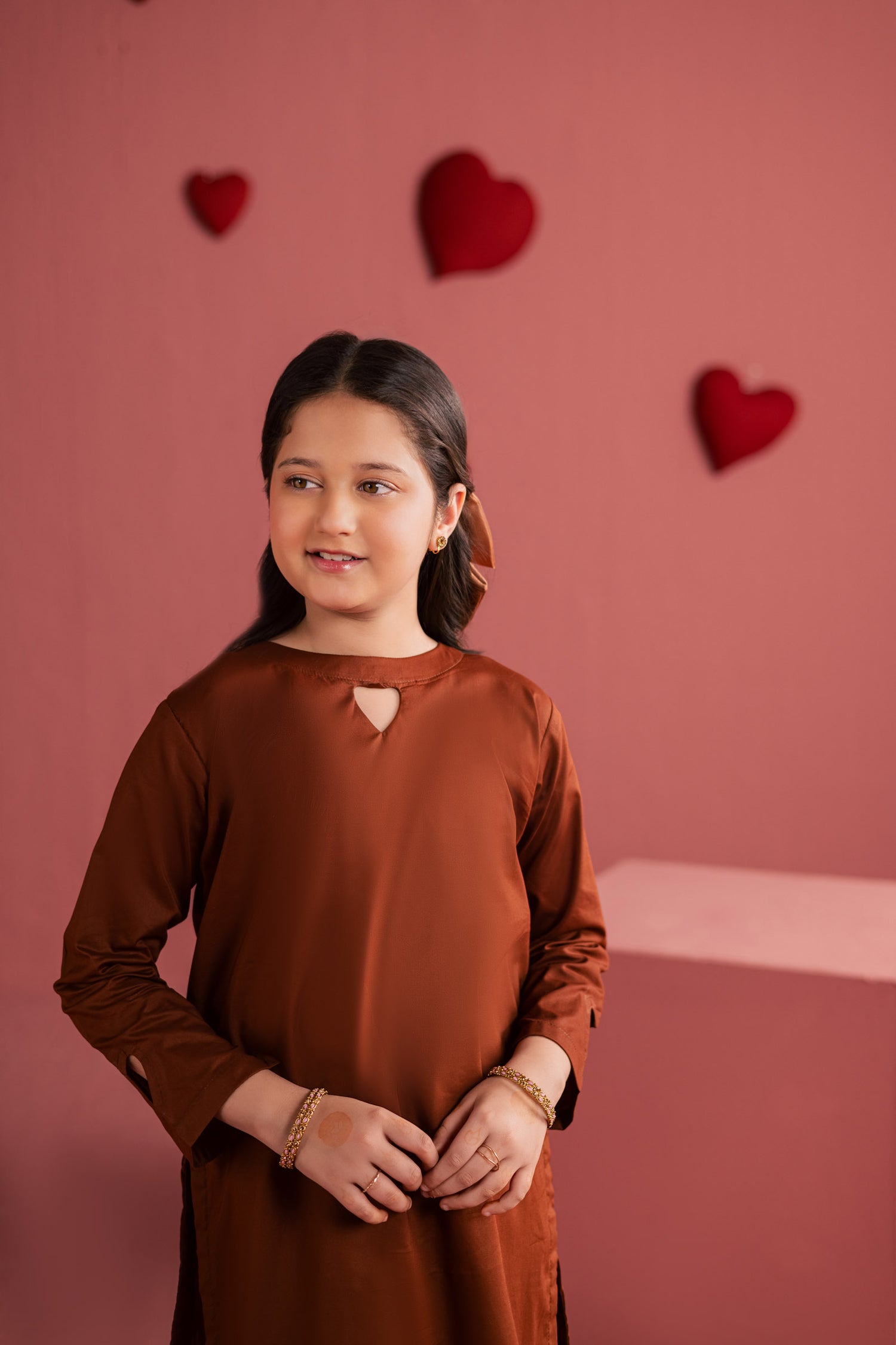 Kids 2PC Solid HSK 06 – Chocolate Brown