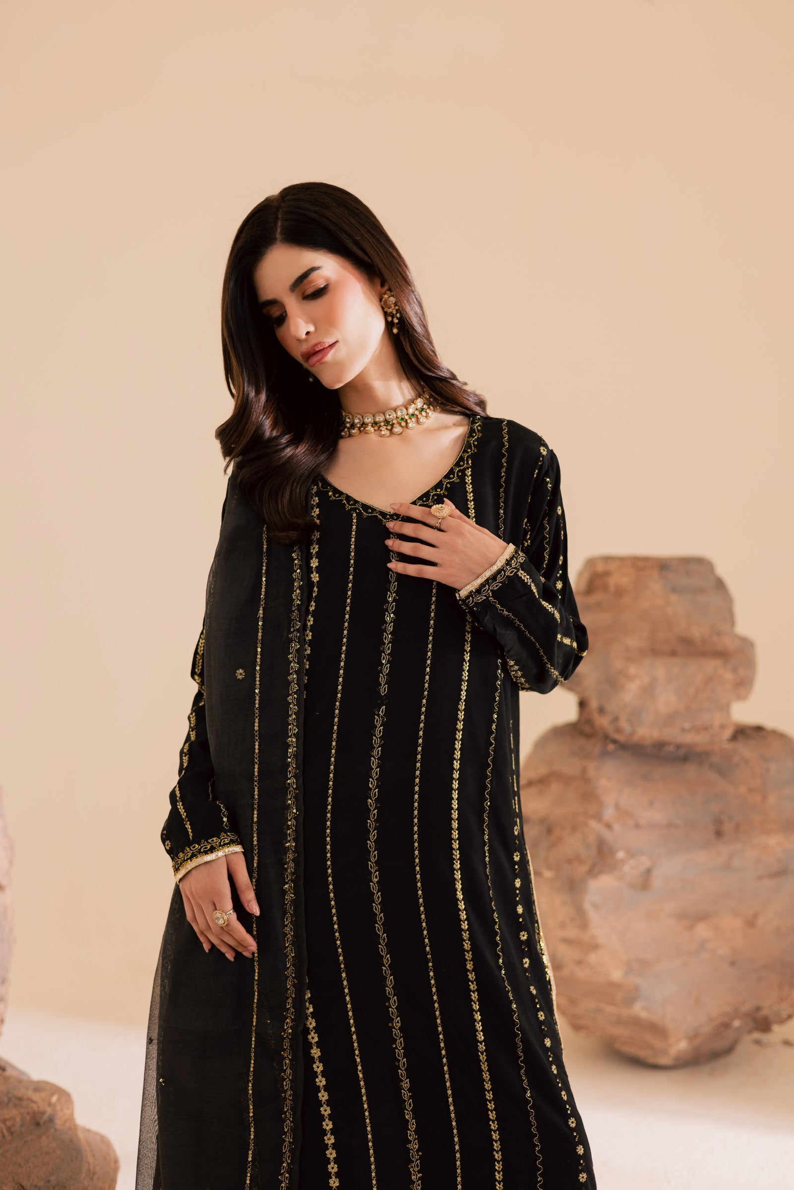 3PC Luxury Embroidered Dress-RSB01