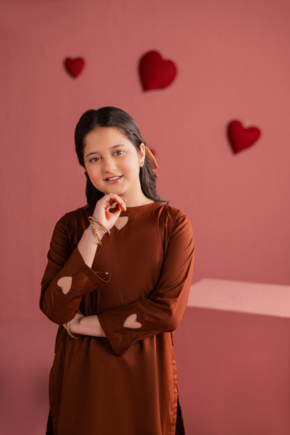 Kids 2PC Solid HSK 06 – Chocolate Brown