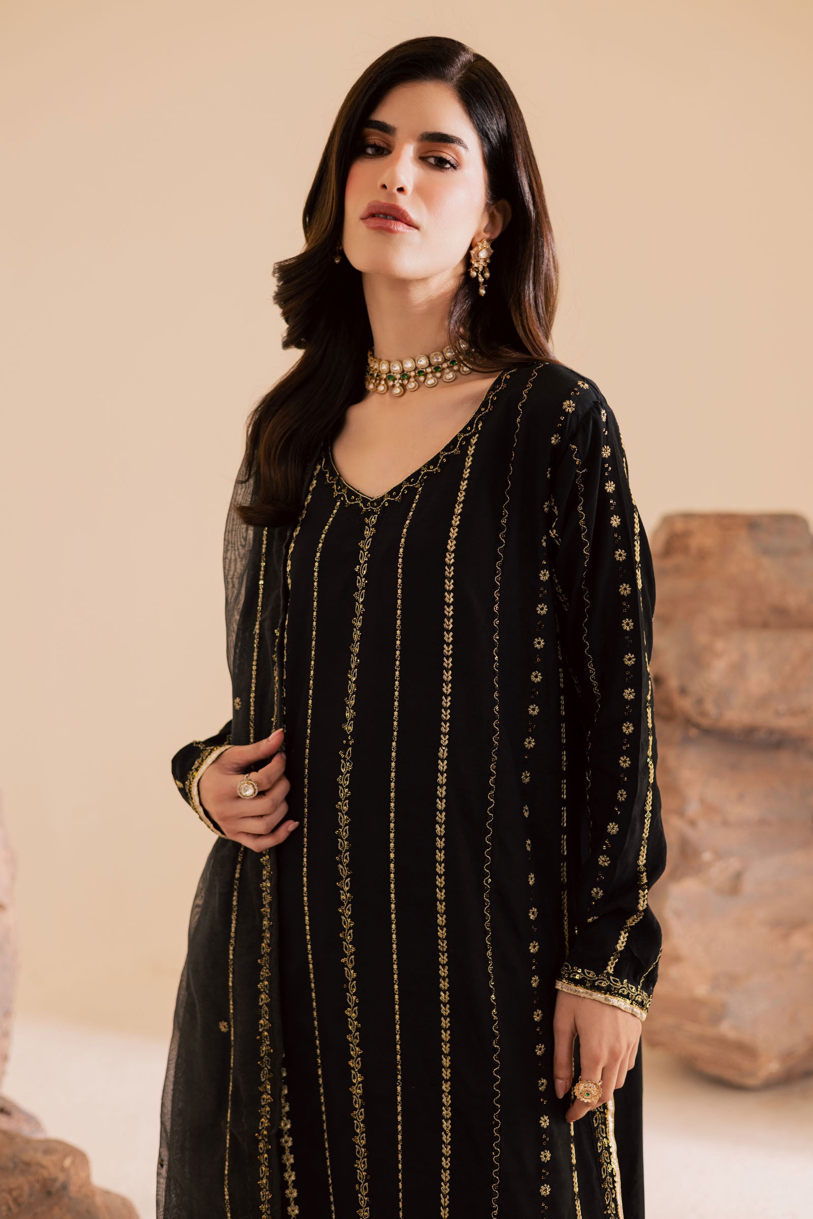 3PC Luxury Embroidered Dress-RSB01