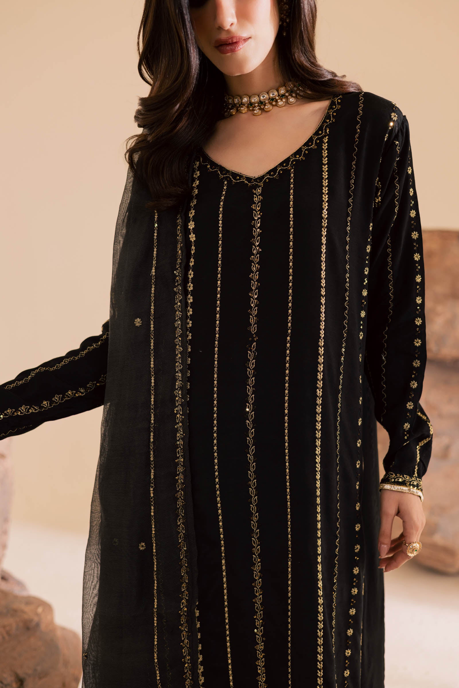 3PC Luxury Embroidered Dress-RSB01