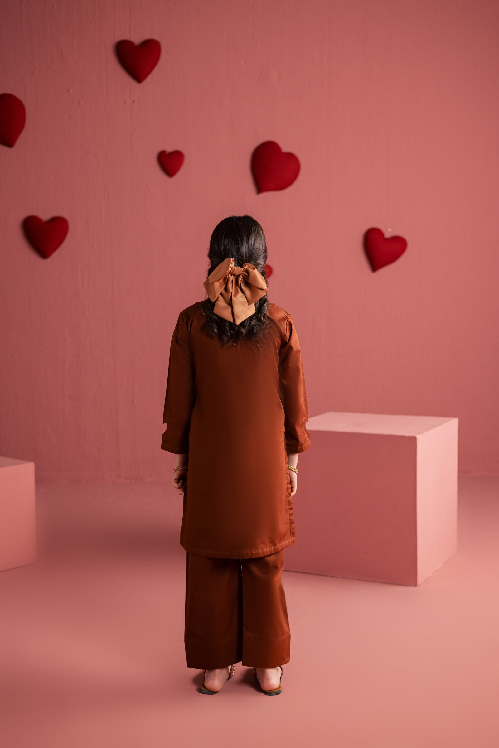 Kids 2PC Solid HSK 06 – Chocolate Brown