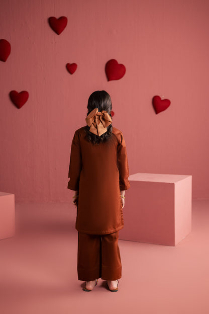 Kids 2PC Solid HSK 06 – Chocolate Brown