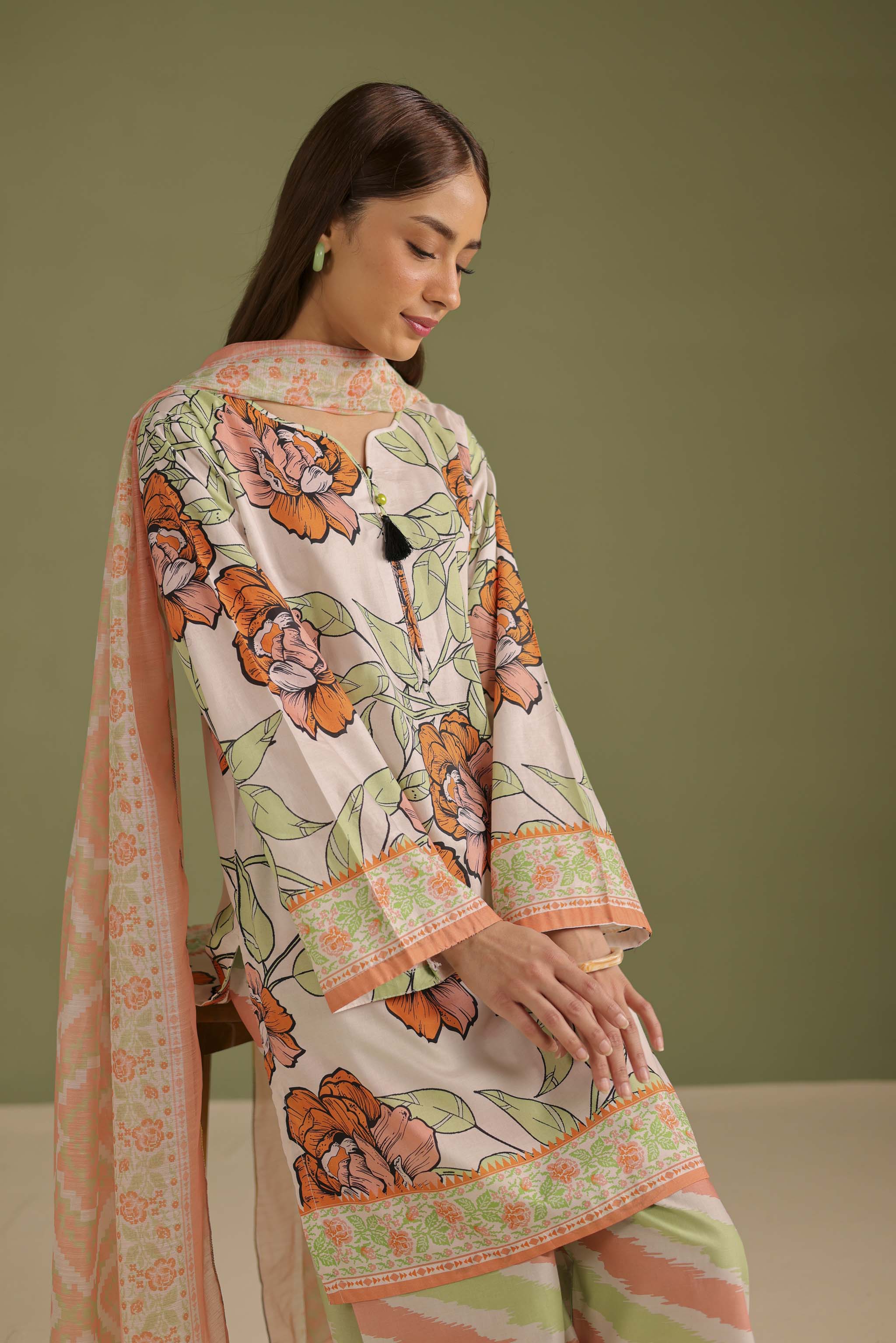 3PC Printed Lawn Suit - 42712