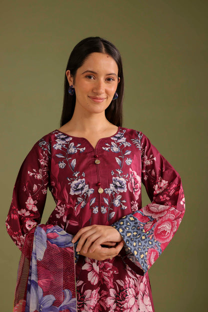 3PC Printed Lawn Suit - 42661