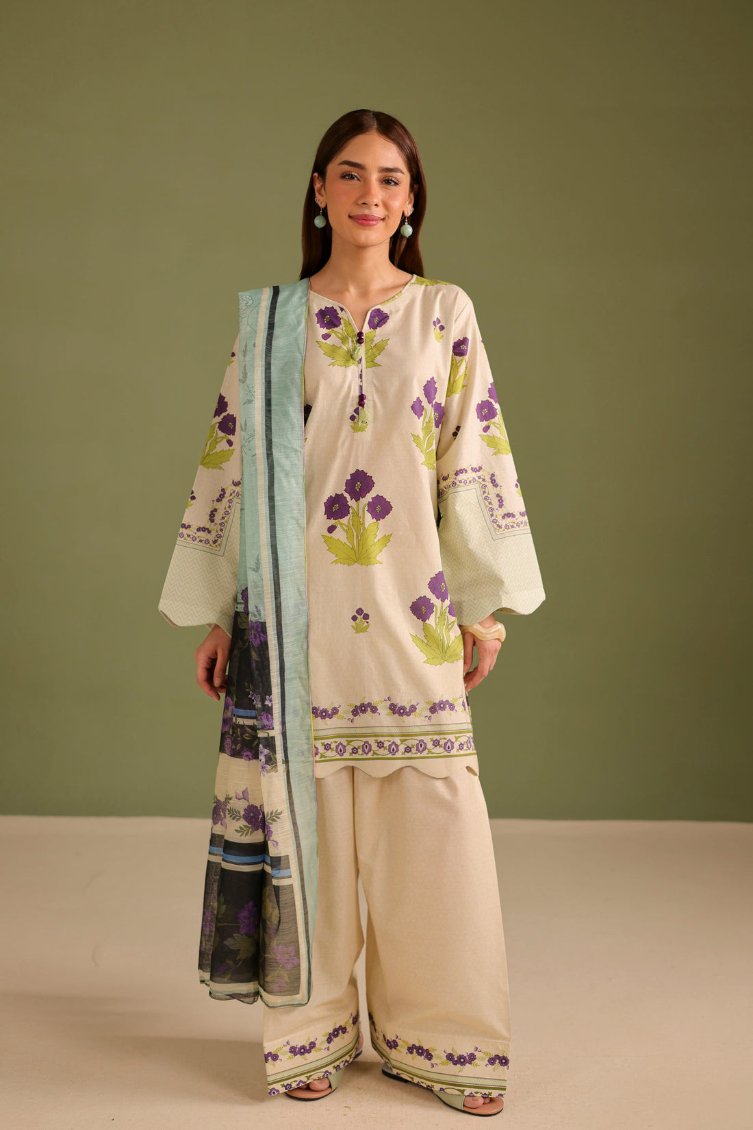 3PC Printed Lawn Suit - 42672