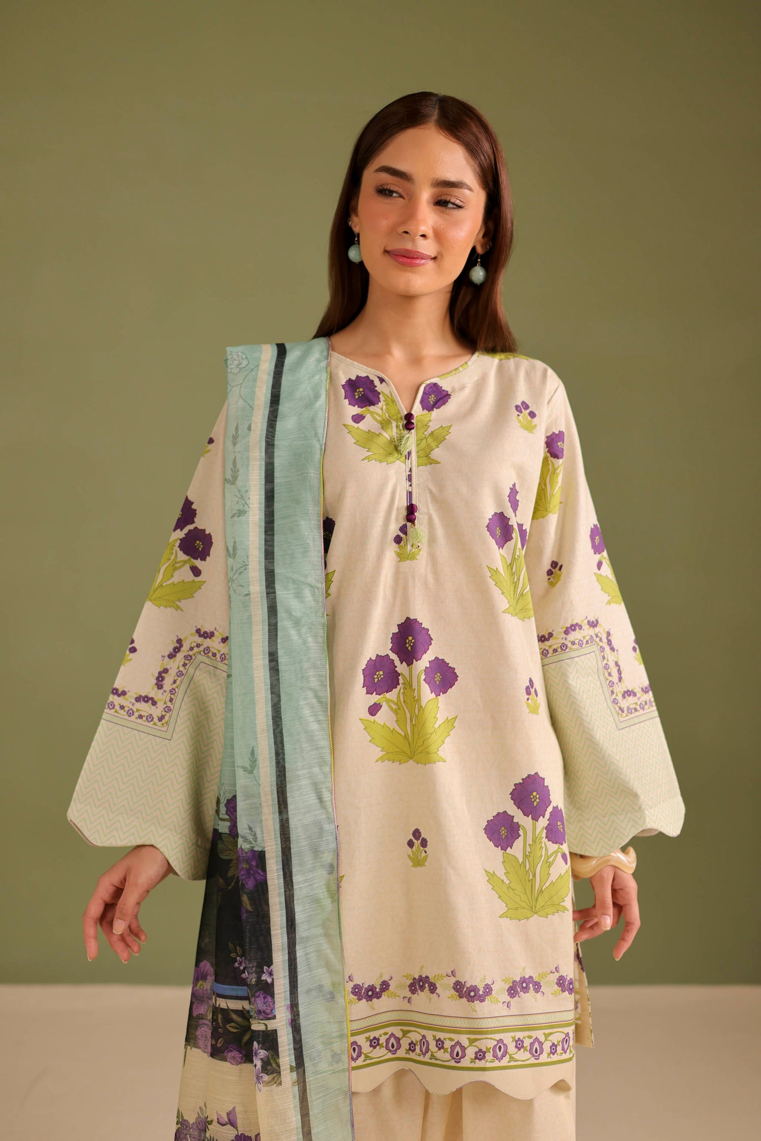 3PC Printed Lawn Suit - 42672