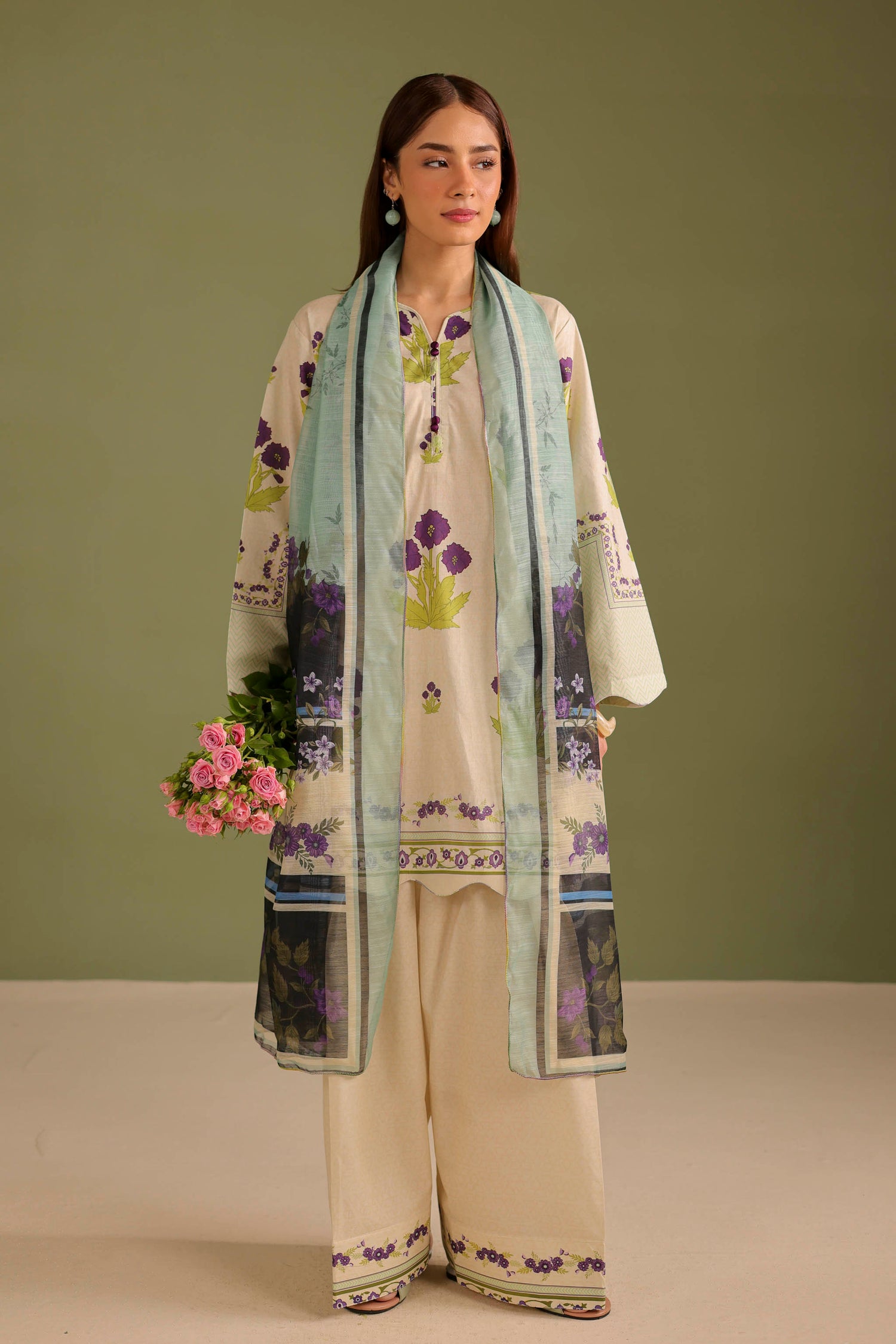 3PC Printed Lawn Suit - 42672