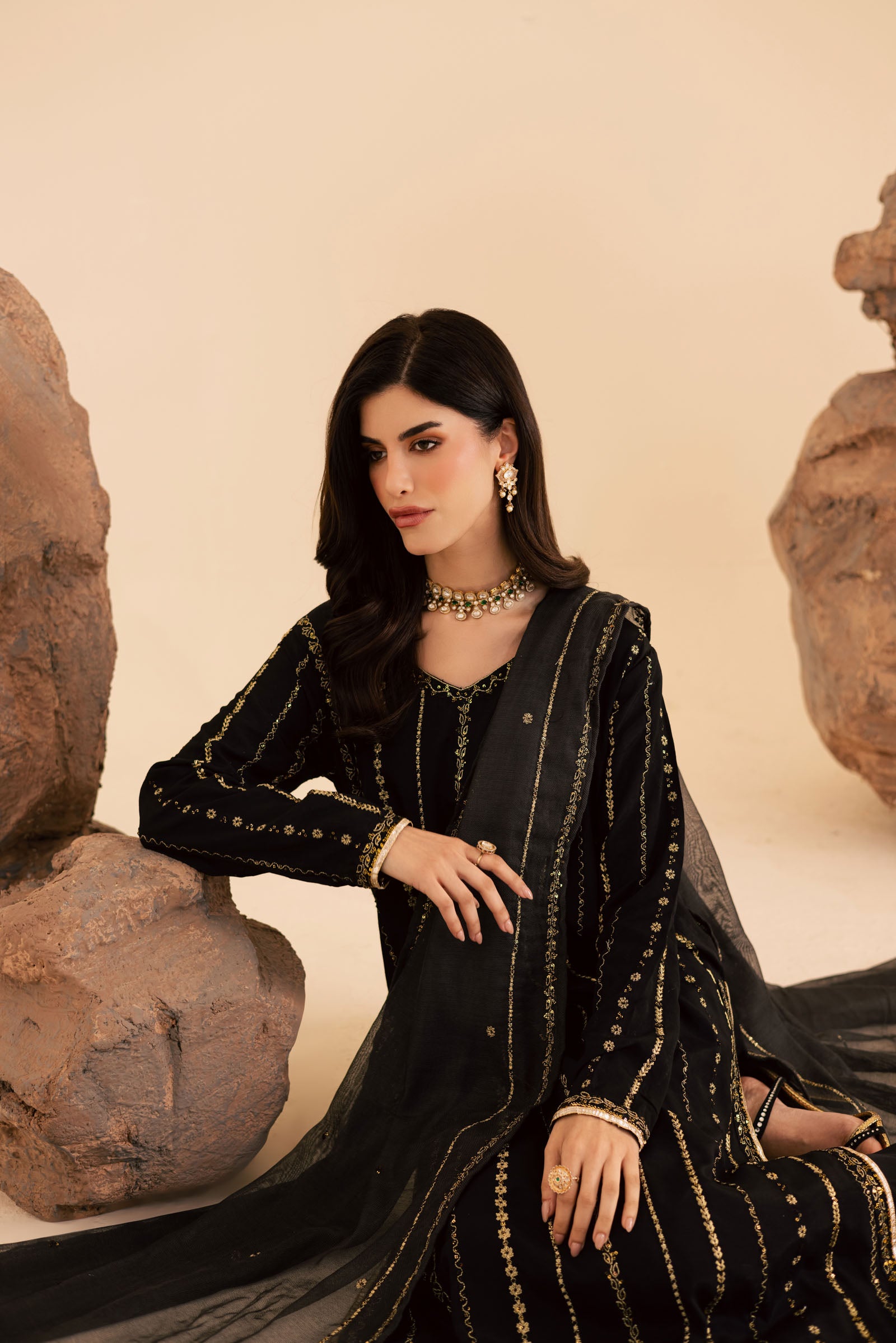 3PC Luxury Embroidered Dress-RSB01