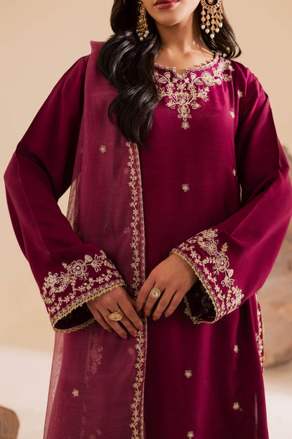 3PC Luxury Embroidered Dress- RSDP14