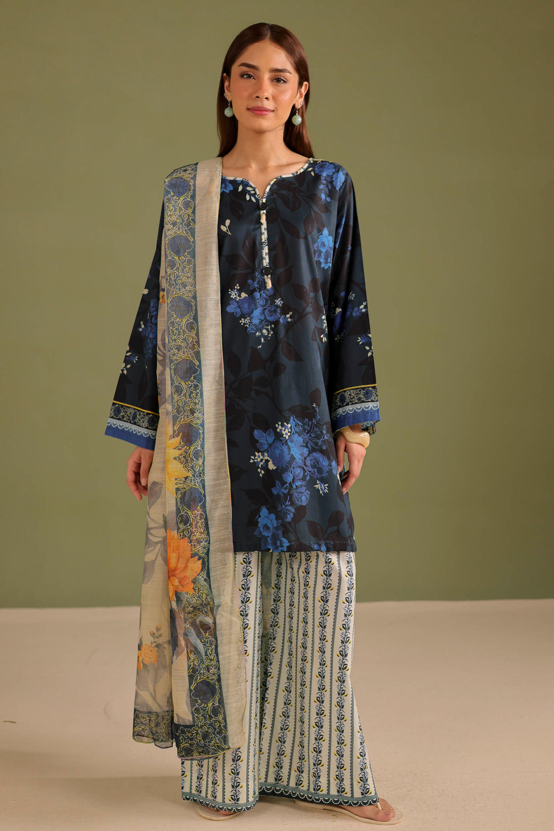 3PC Printed Lawn Suit - 42675