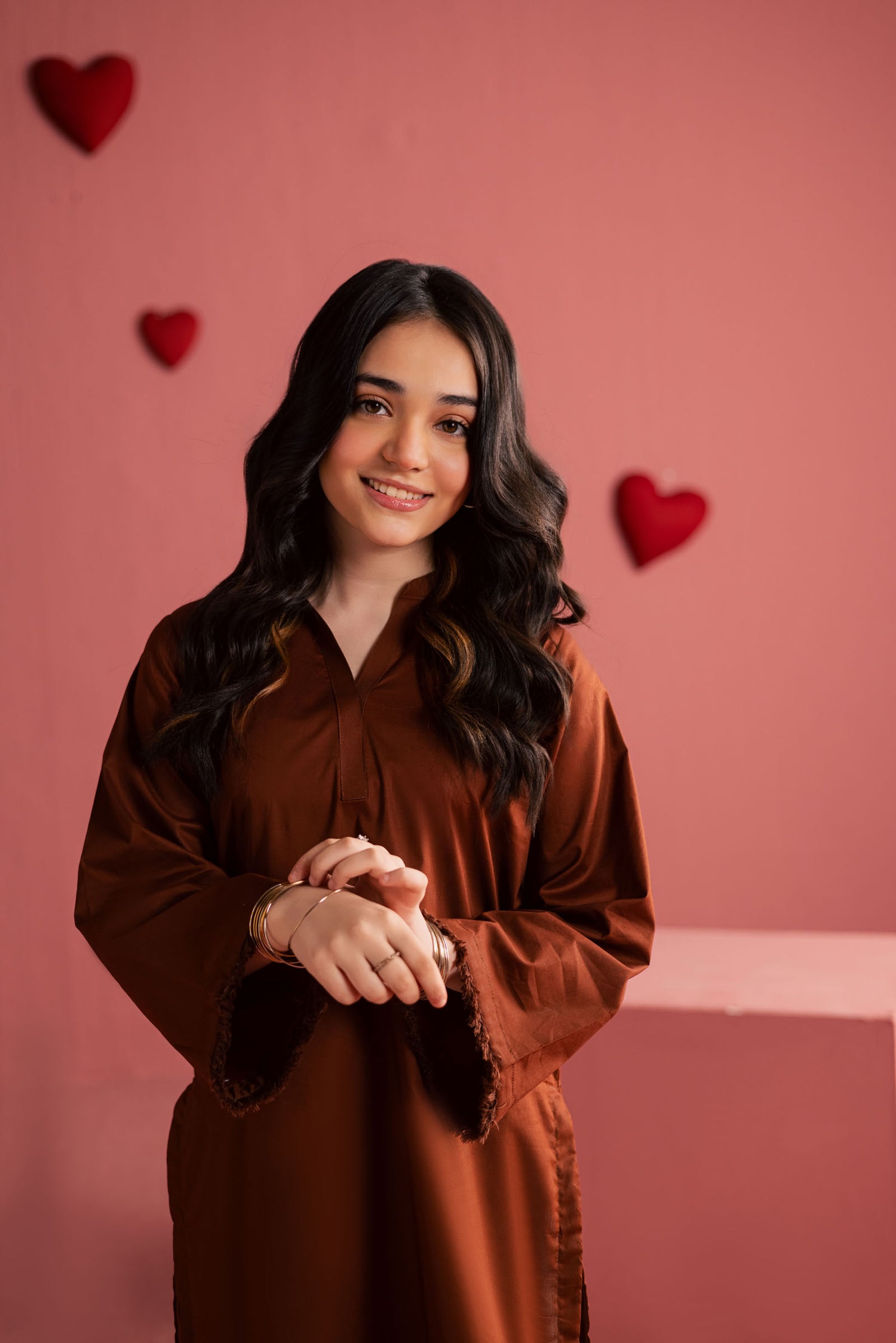 Kids 2PC Lawn Embroidered MSK 05 – Chocolate Brown