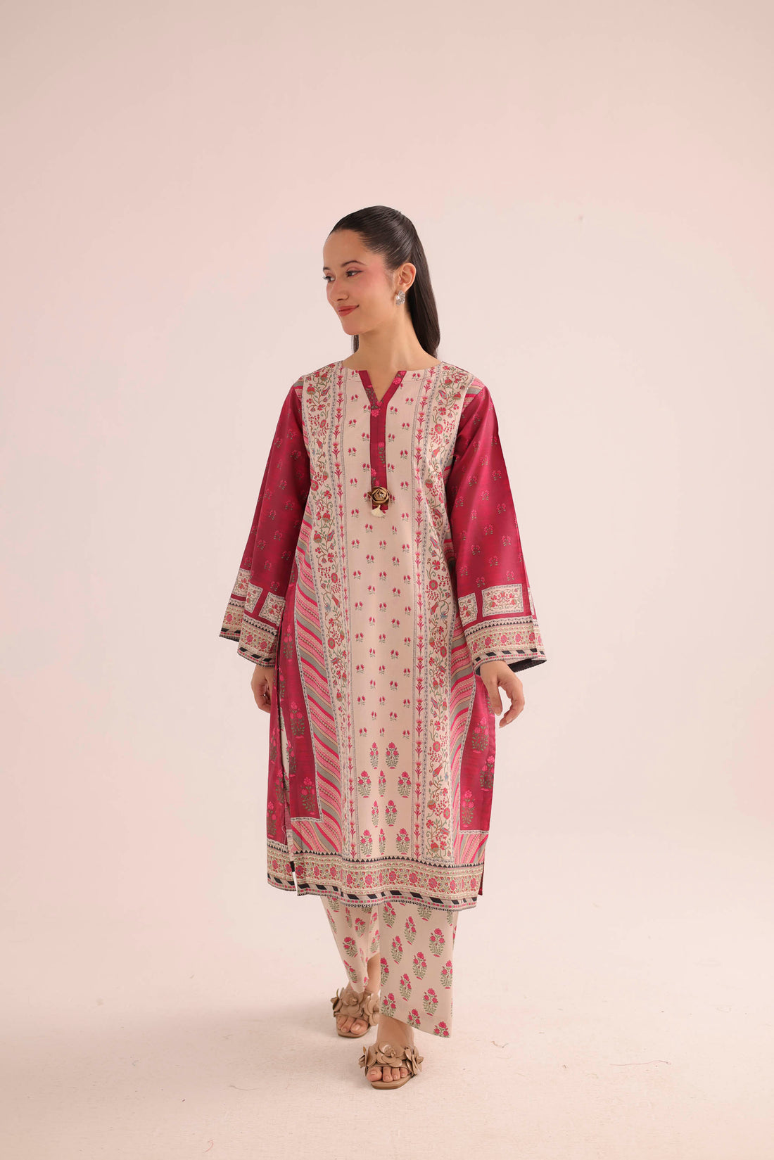 2PC Summer Lawn Dress- PRT L42723