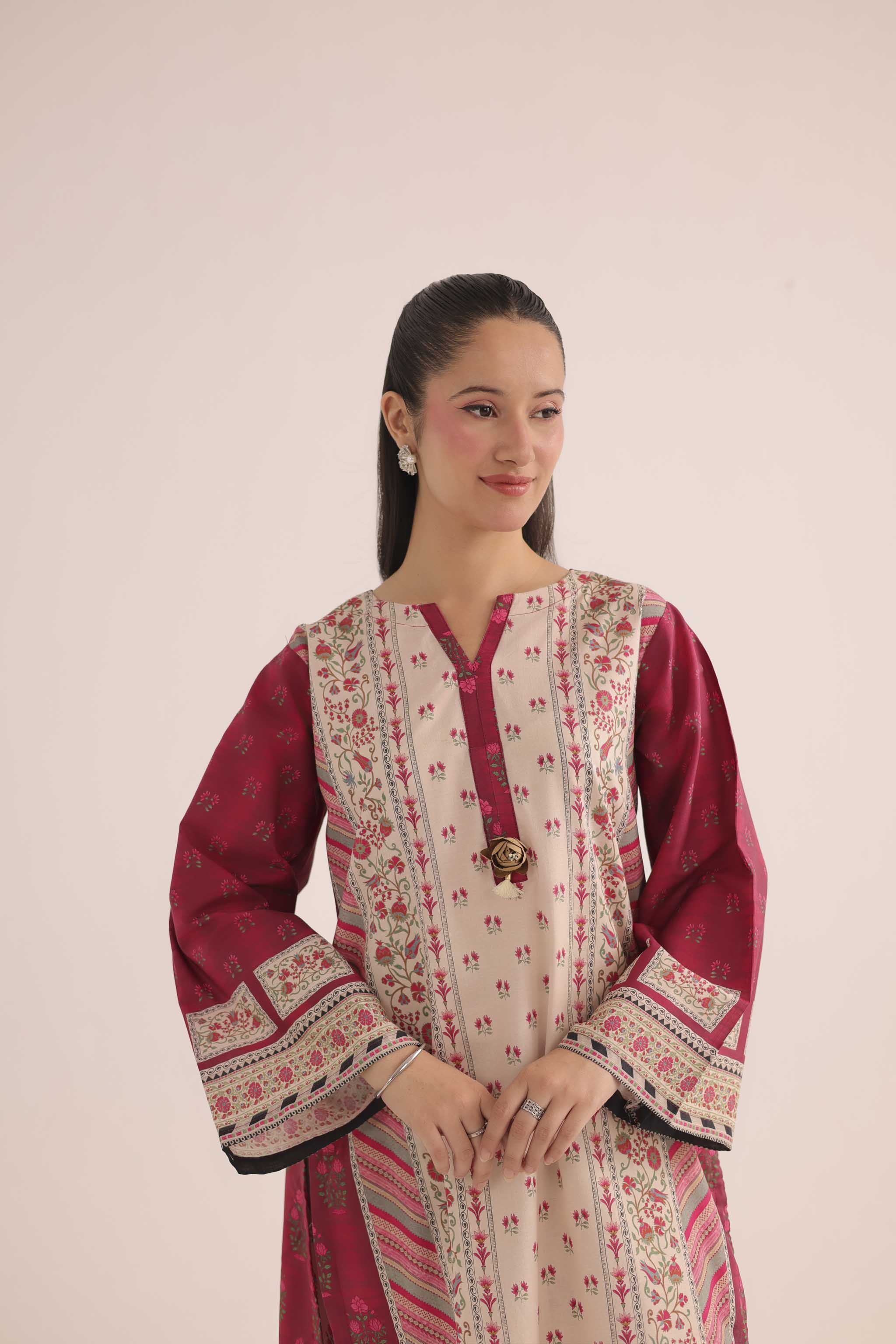 2PC Summer Lawn Dress- PRT L42723
