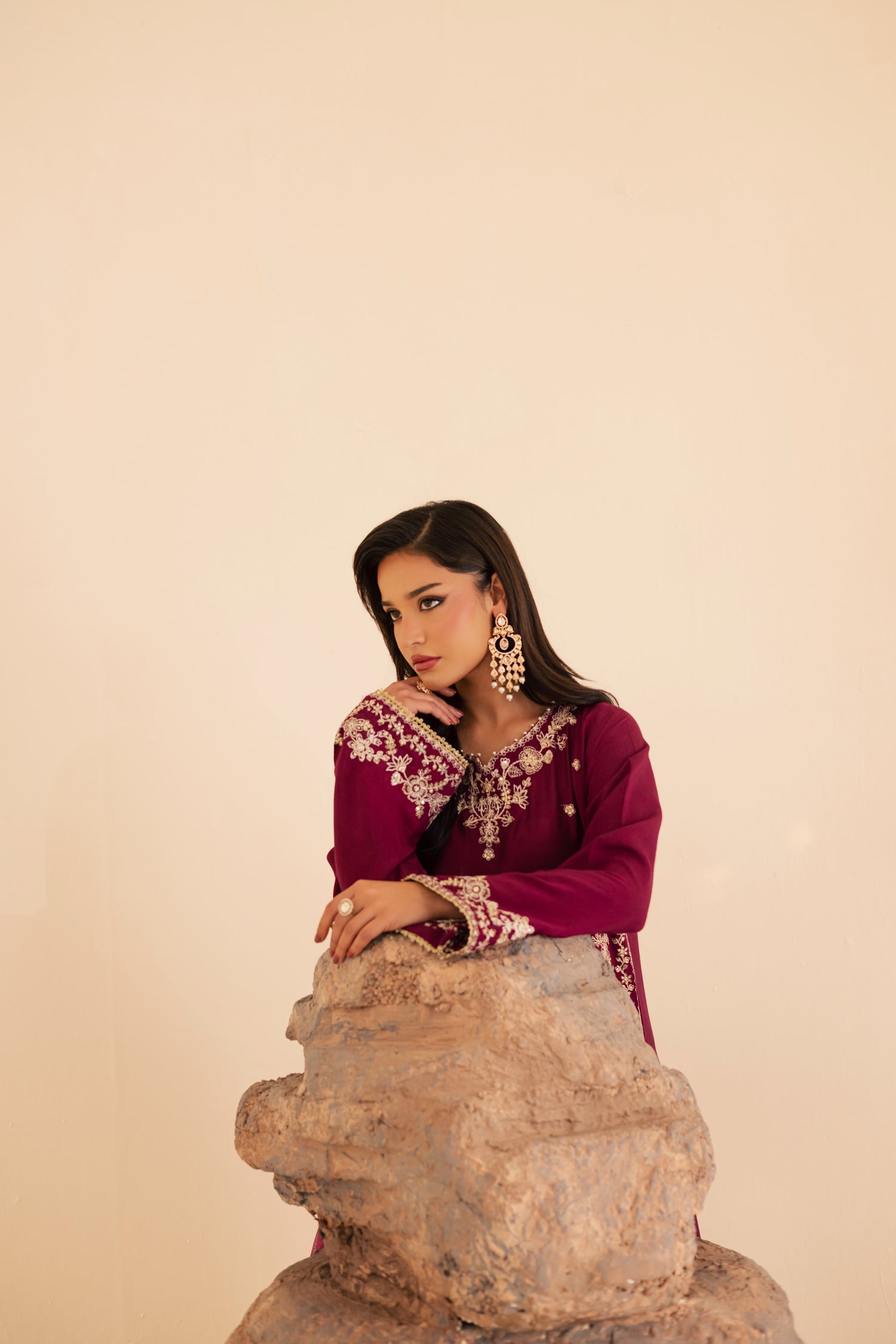 3PC Luxury Embroidered Dress- RSDP14