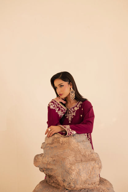 3PC Luxury Embroidered Dress- RSDP14