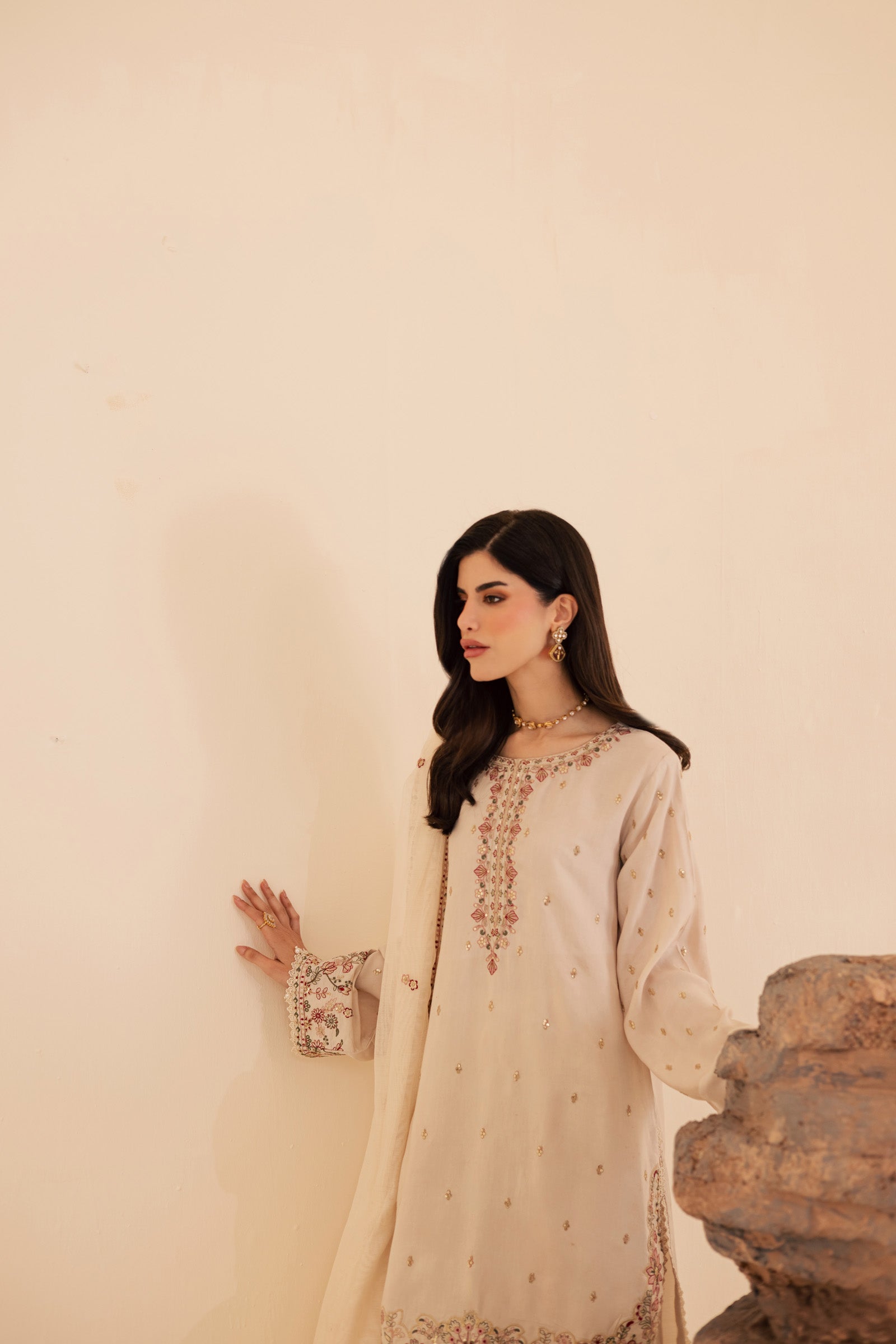 3PC Luxury Embroidered Dress- RSC08