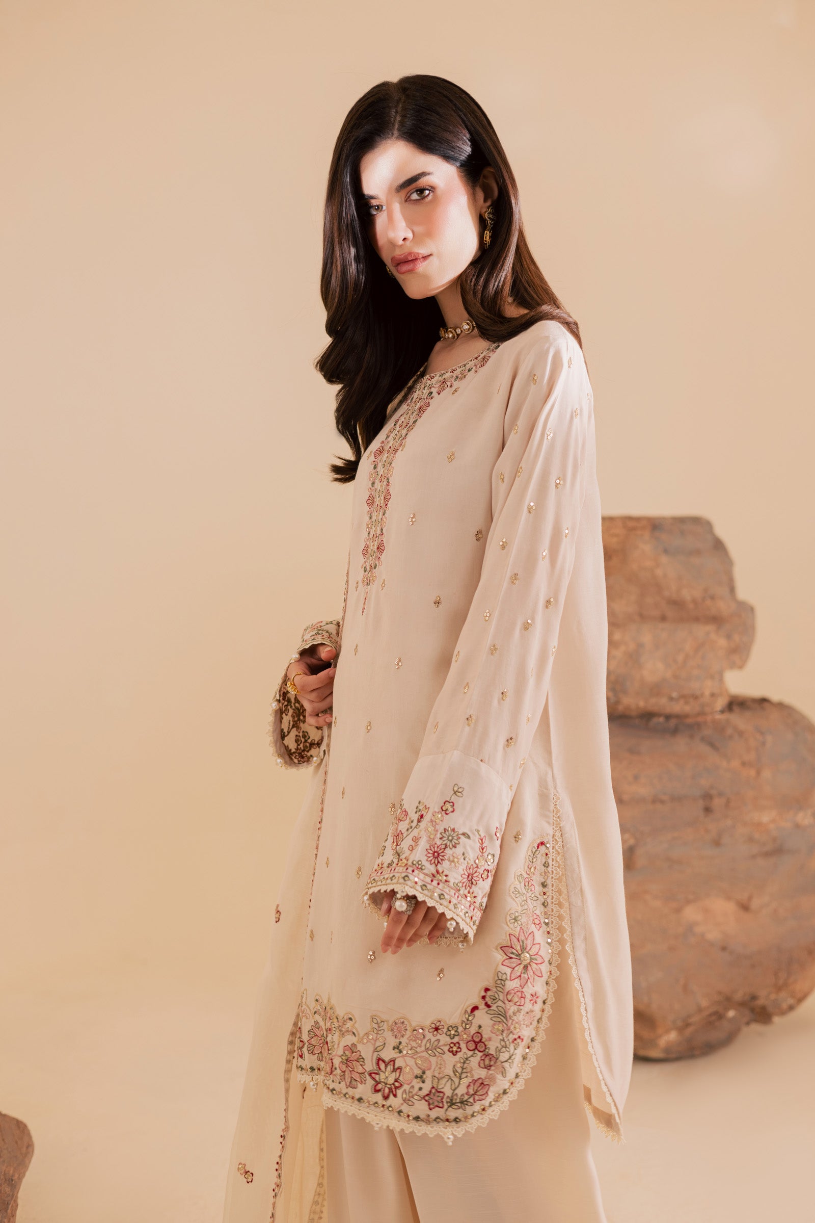 3PC Luxury Embroidered Dress- RSC08