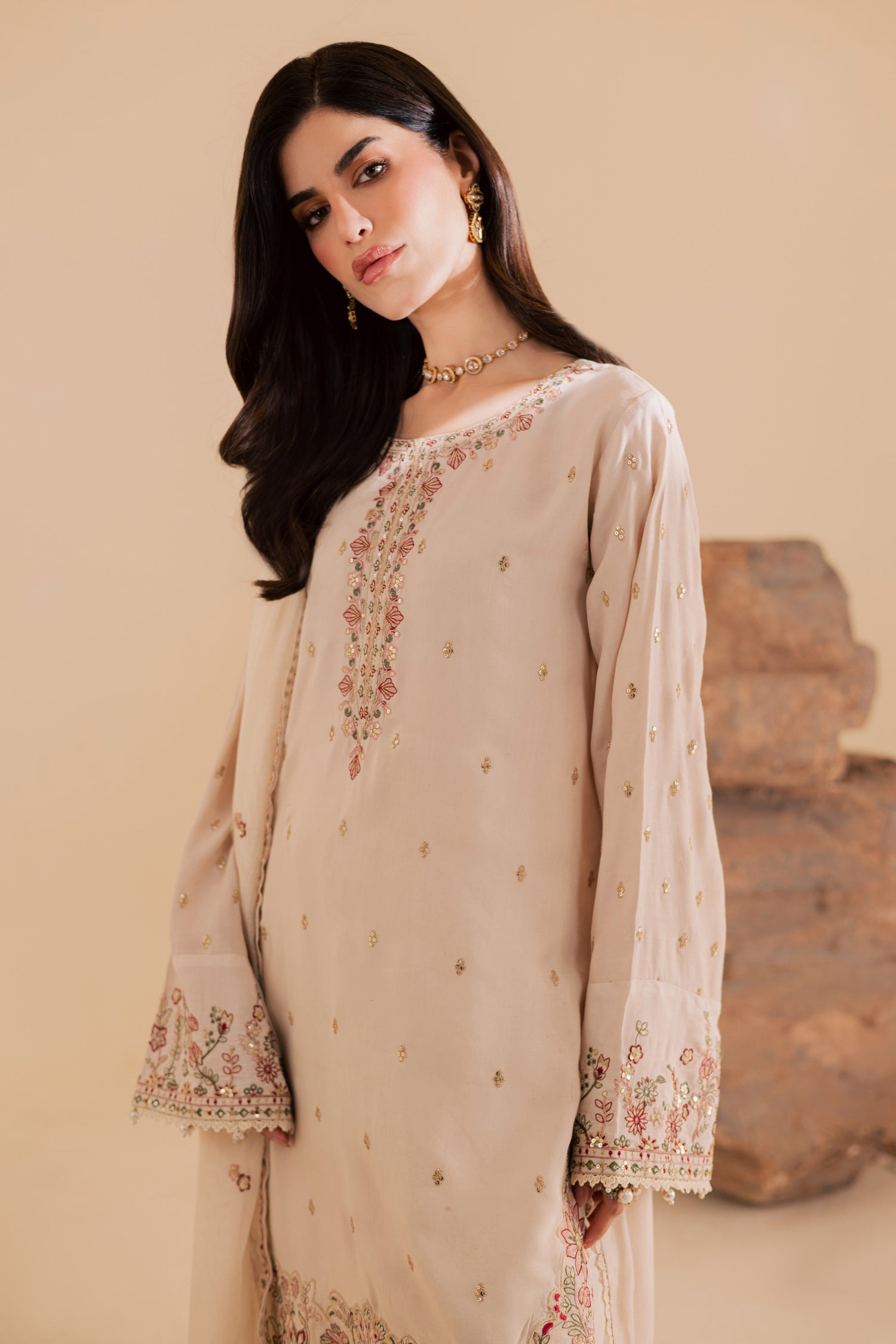 3PC Luxury Embroidered Dress- RSC08