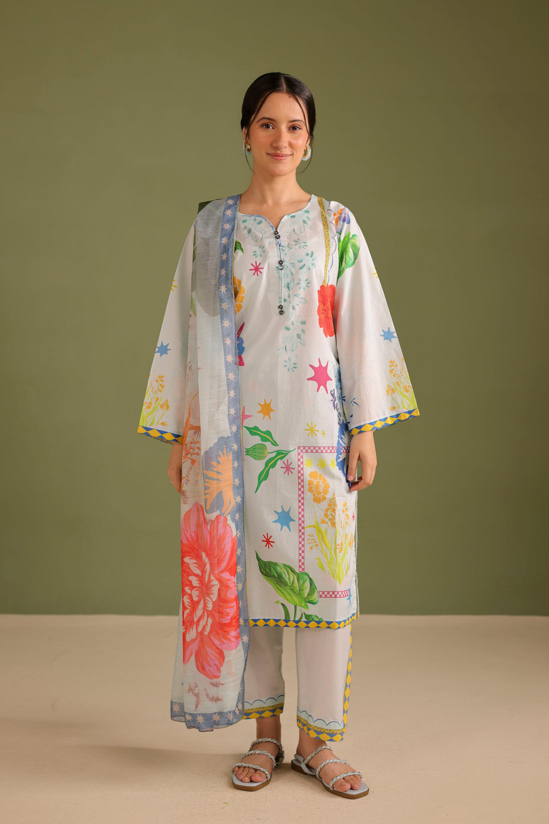 3PC Printed Lawn Suit - 42718