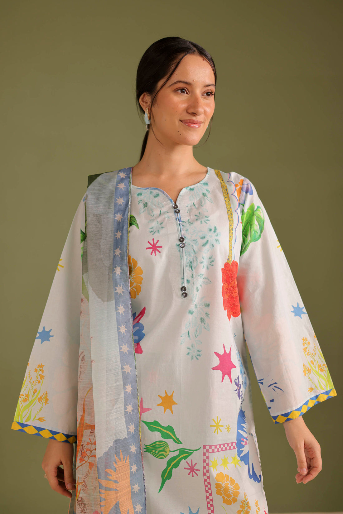 3PC Printed Lawn Suit - 42718