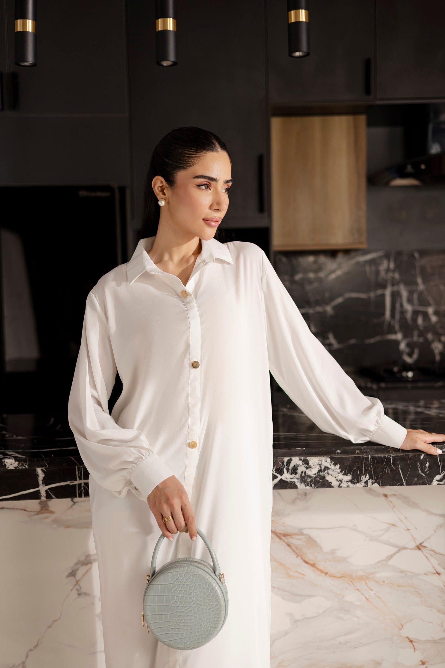 Solid 2PC Dress - SP-09 White