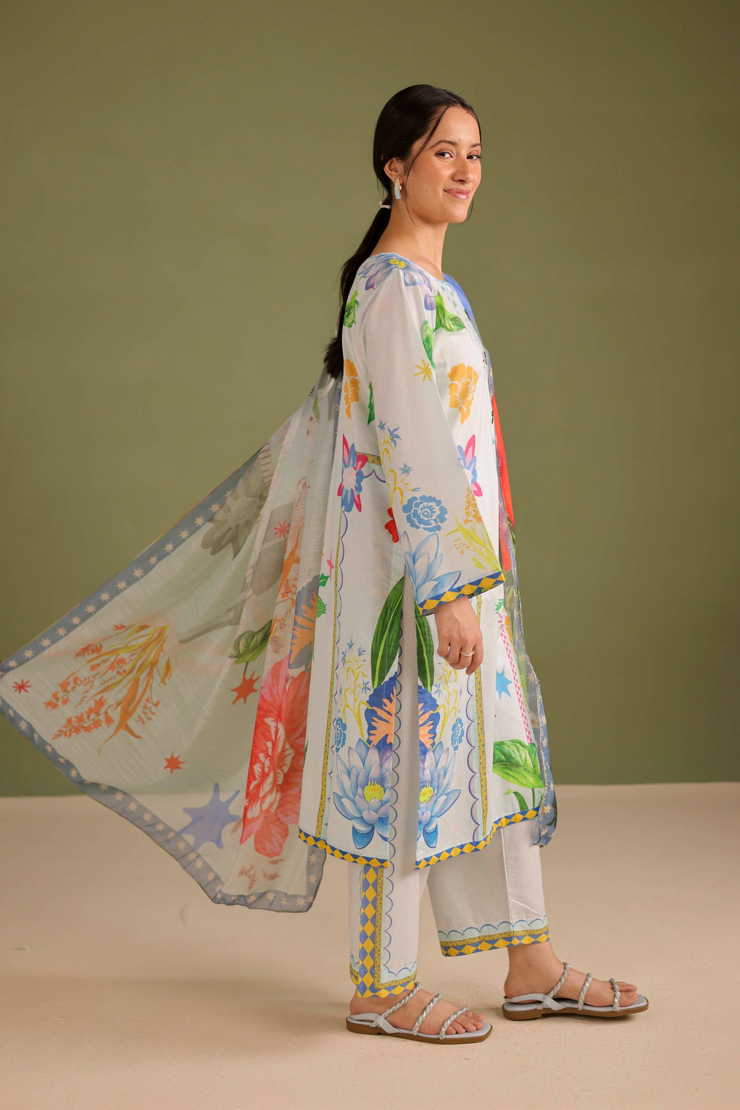 3PC Printed Lawn Suit - 42718