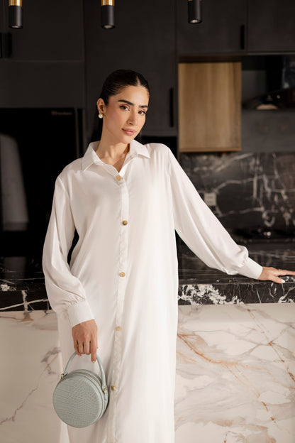 Solid 2PC Dress - SP-09 White