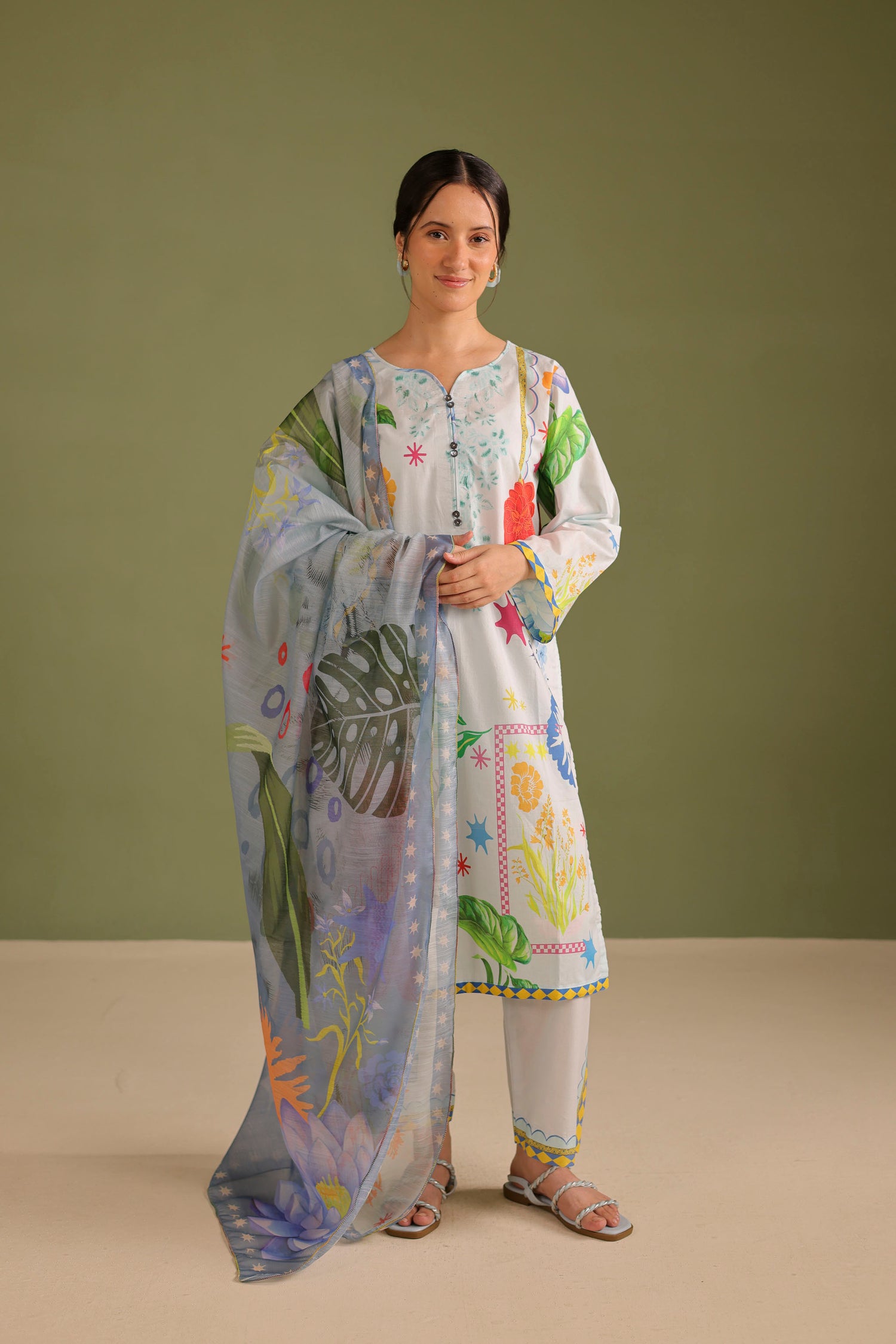 3PC Printed Lawn Suit - 42718