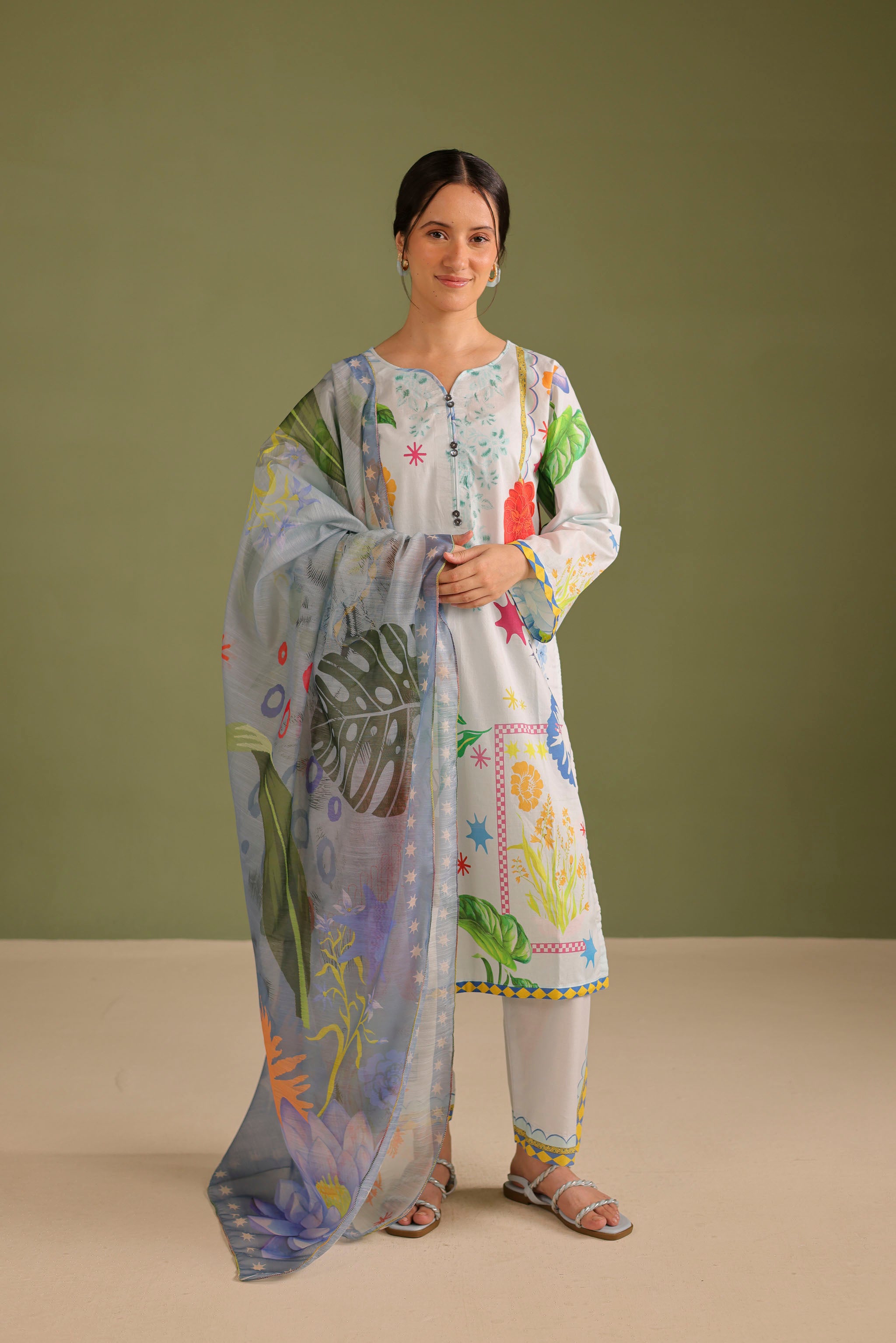 3PC Printed Lawn Suit - 42718