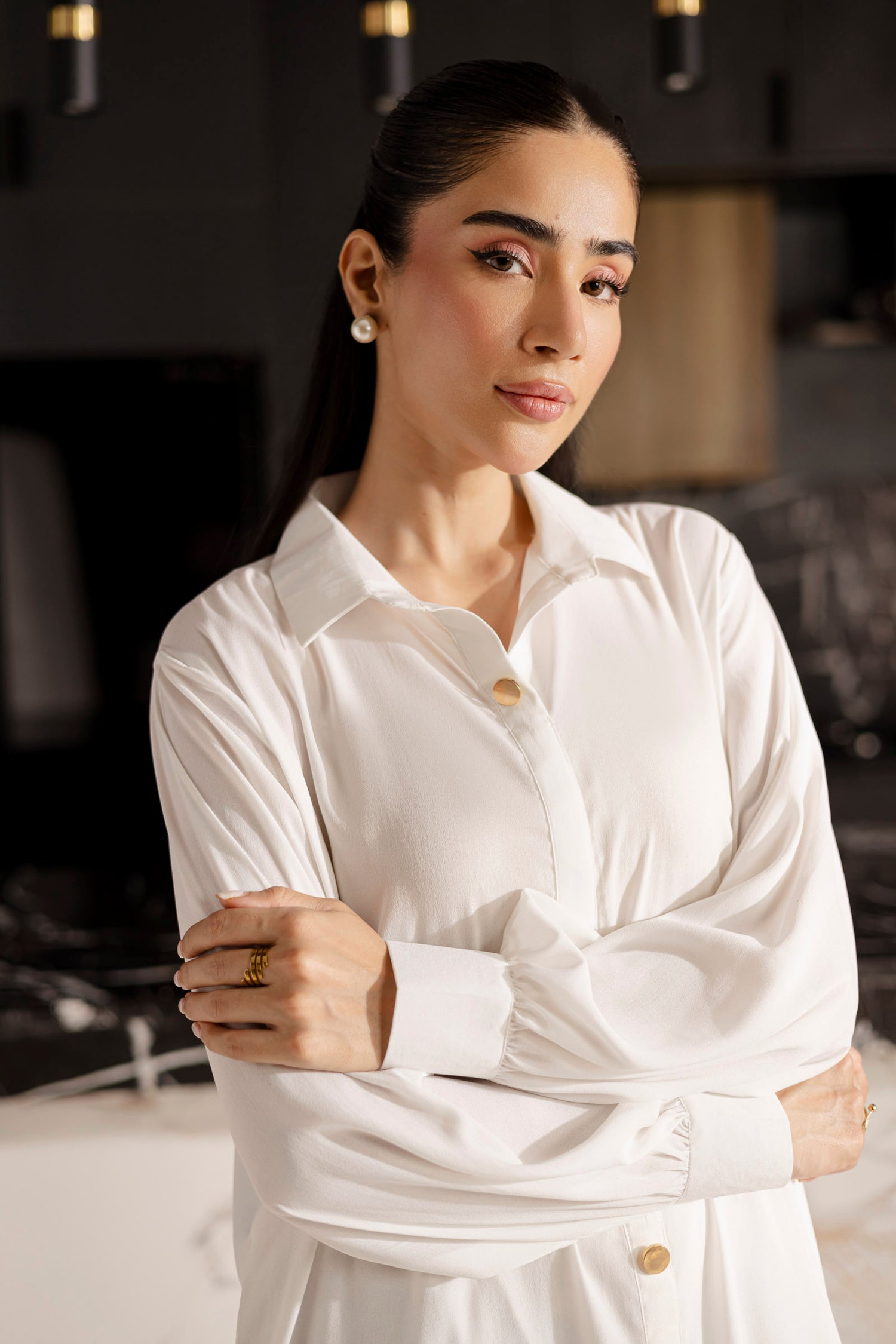 Solid 2PC Dress - SP-09 White