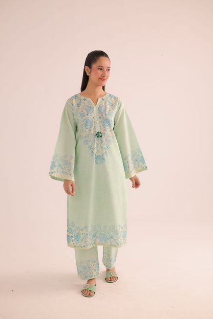 2PC Summer Lawn Dress- PRT L42955