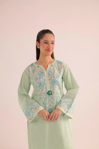 2PC Summer Lawn Dress- PRT L42955