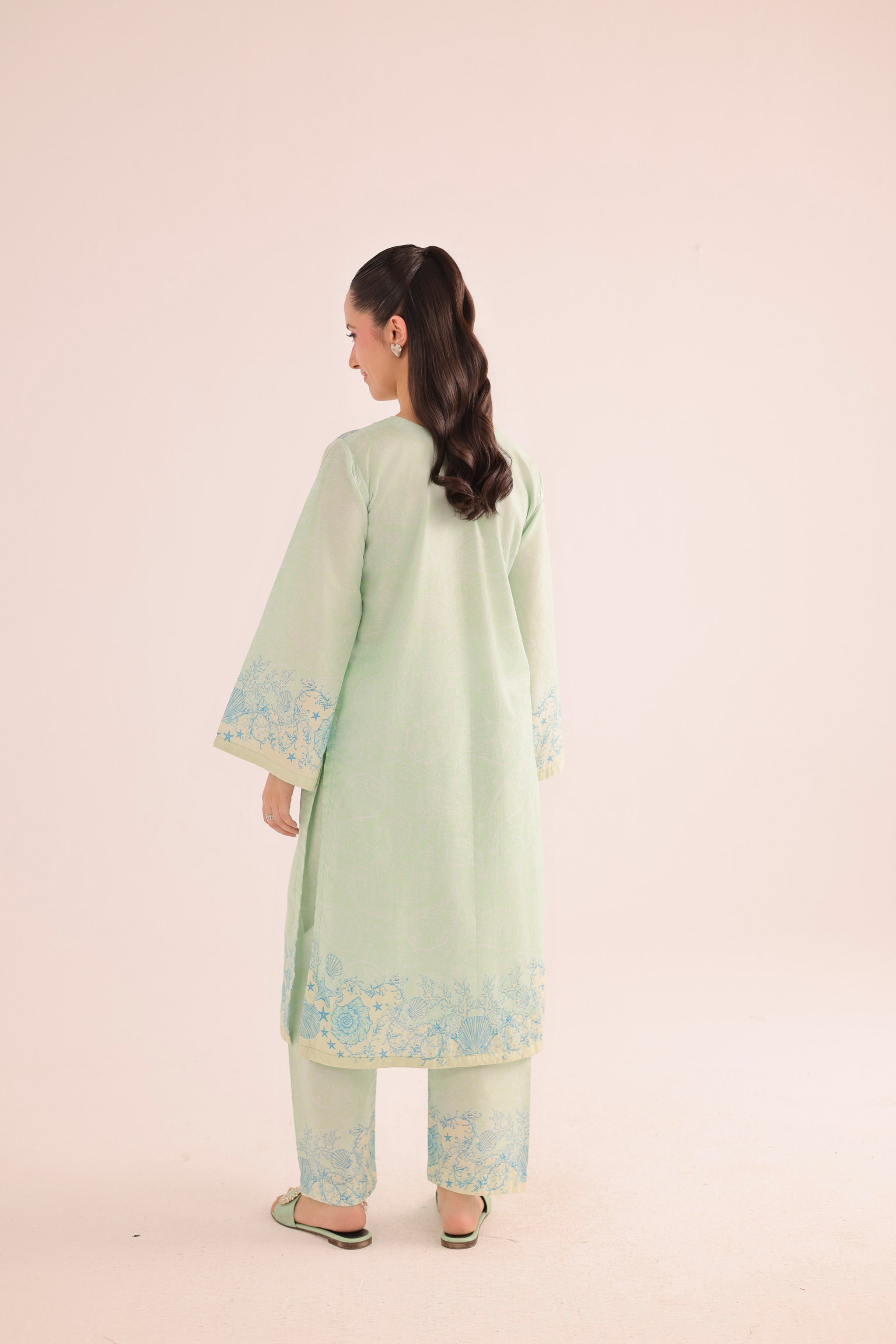 2PC Summer Lawn Dress- PRT L42955