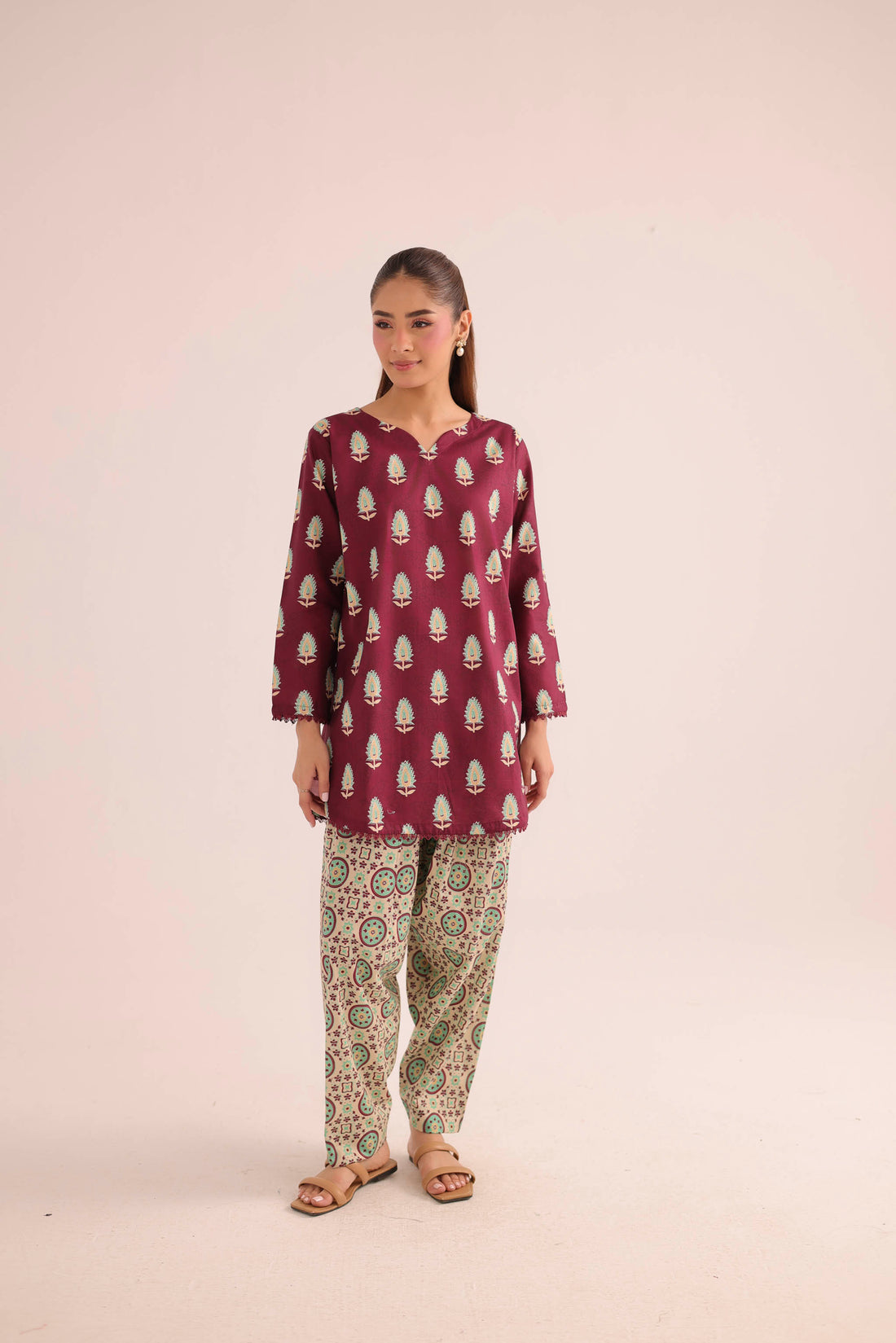 2PC Summer Lawn Dress- PRT L42947