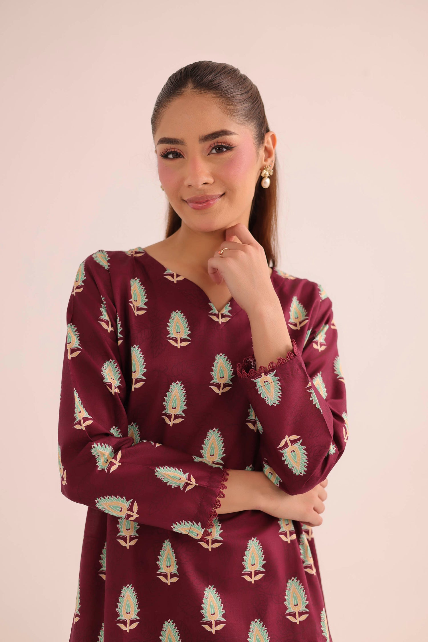 2PC Summer Lawn Dress- PRT L42947
