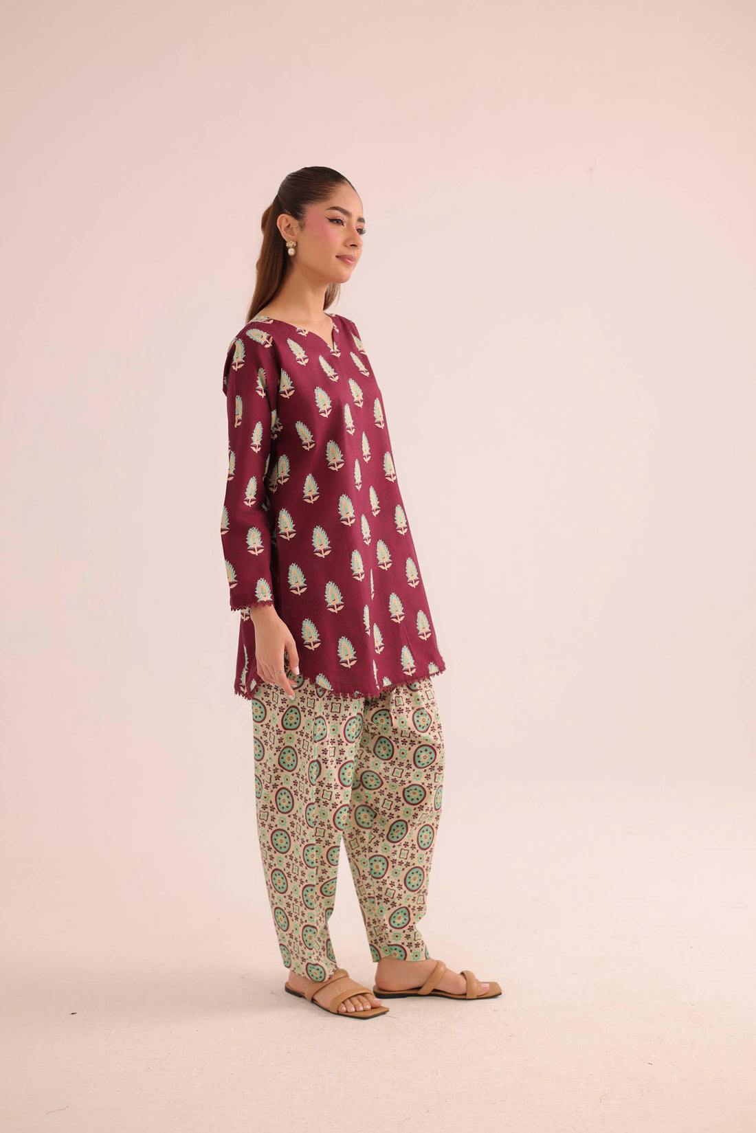 2PC Summer Lawn Dress- PRT L42947