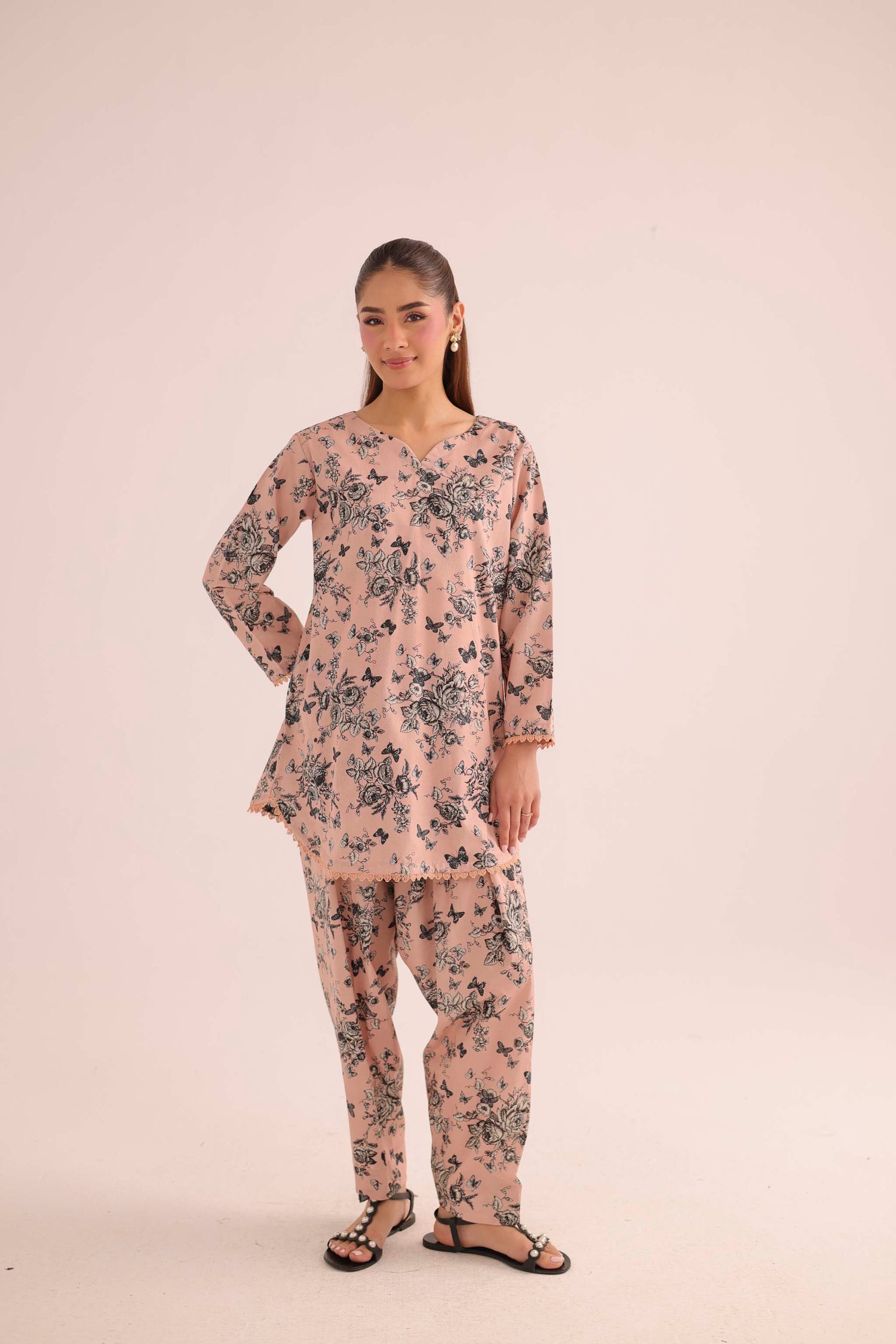 2PC Summer Lawn Dress- PRT L42967
