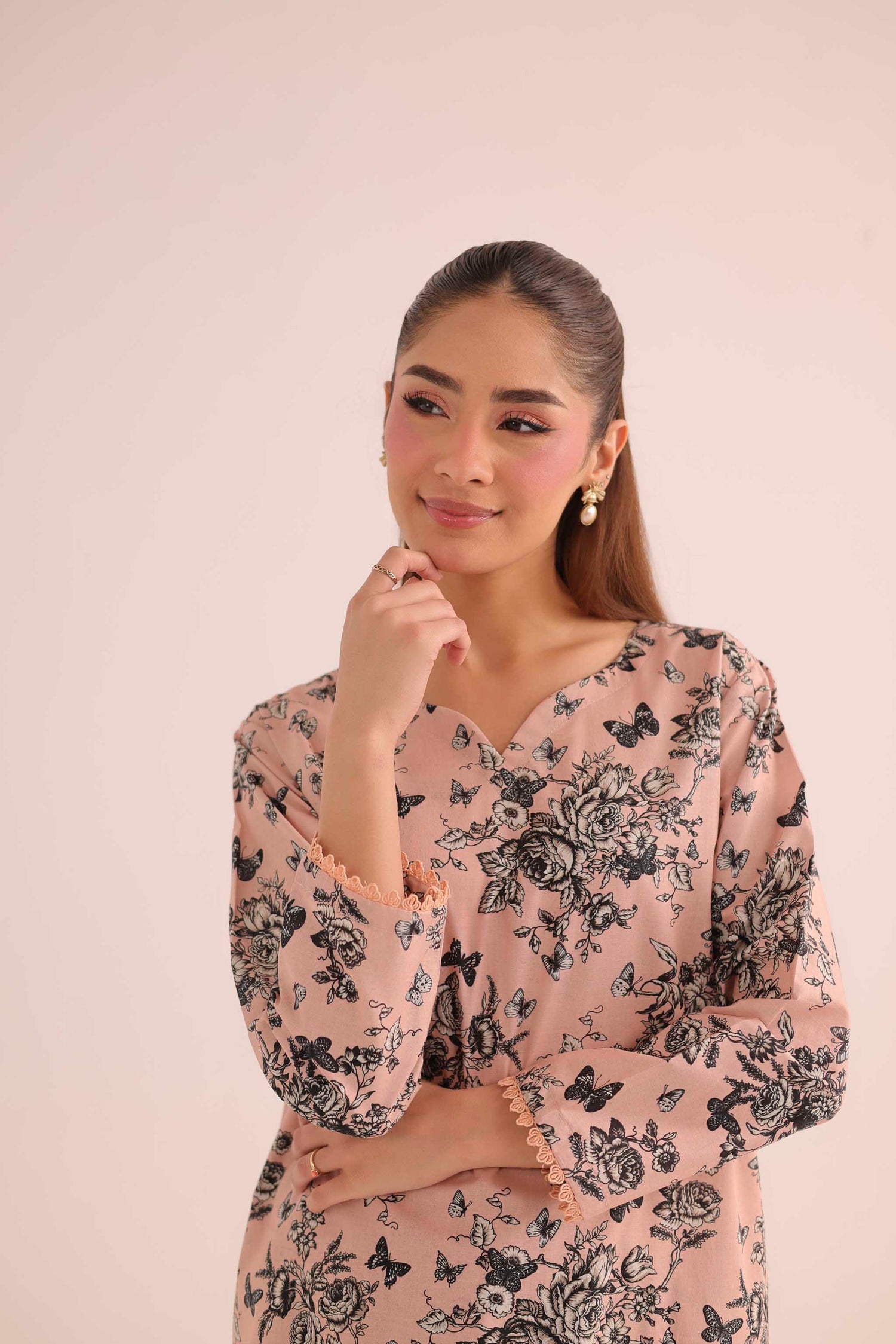 2PC Summer Lawn Dress- PRT L42967