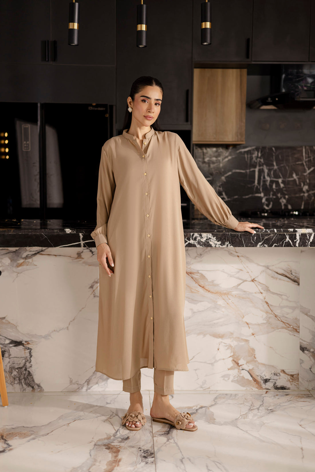 Solid 2PC Dress - SP-05 Skin