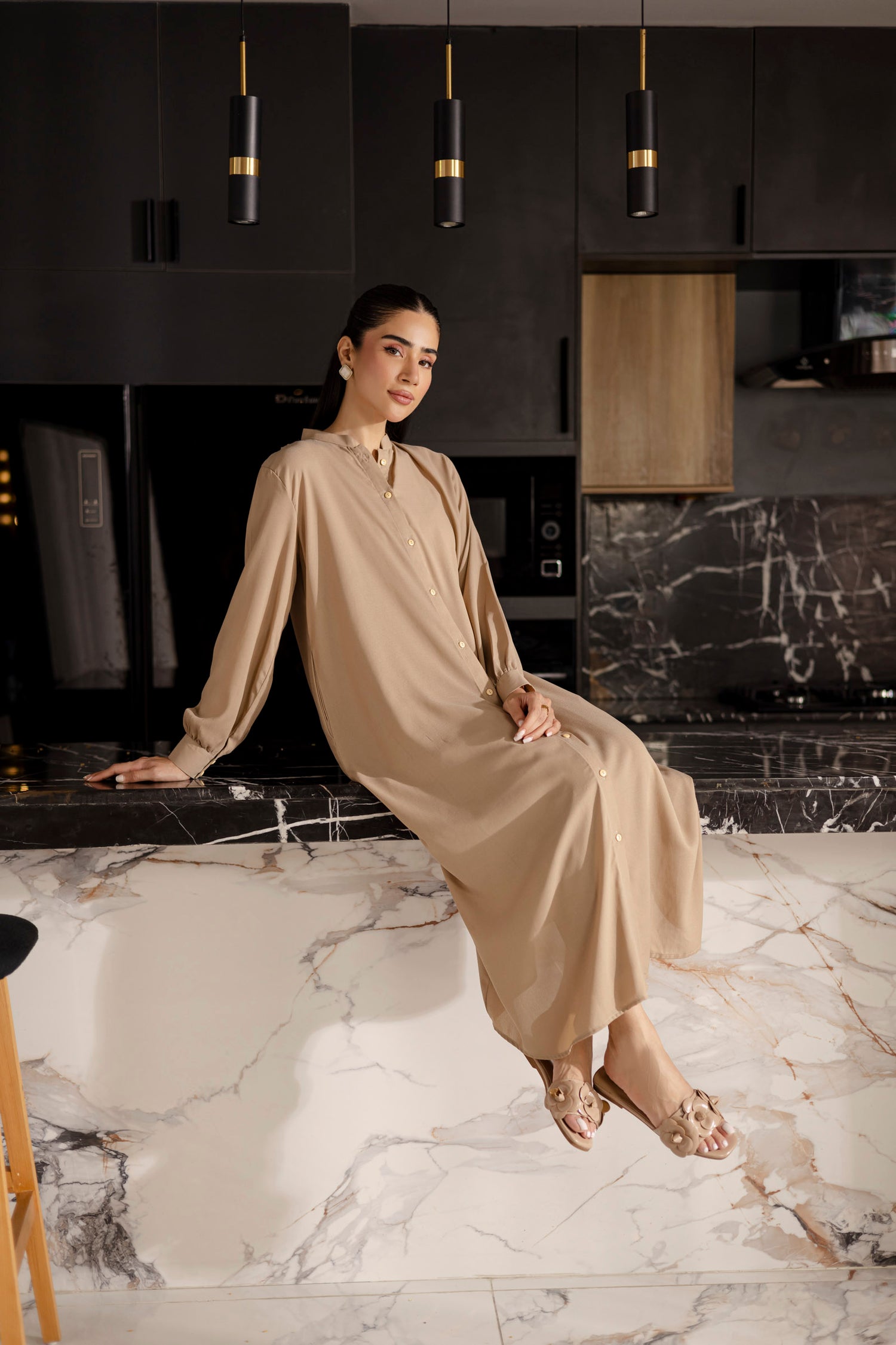 Solid 2PC Dress - SP-05 Skin