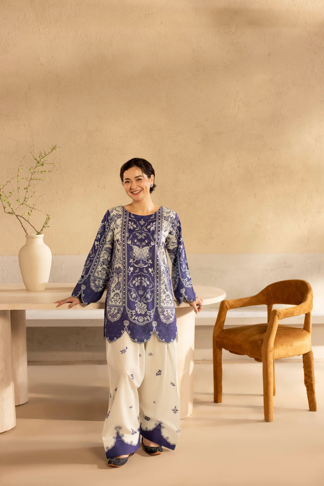 2PC Light Khaddar Dress - HM03