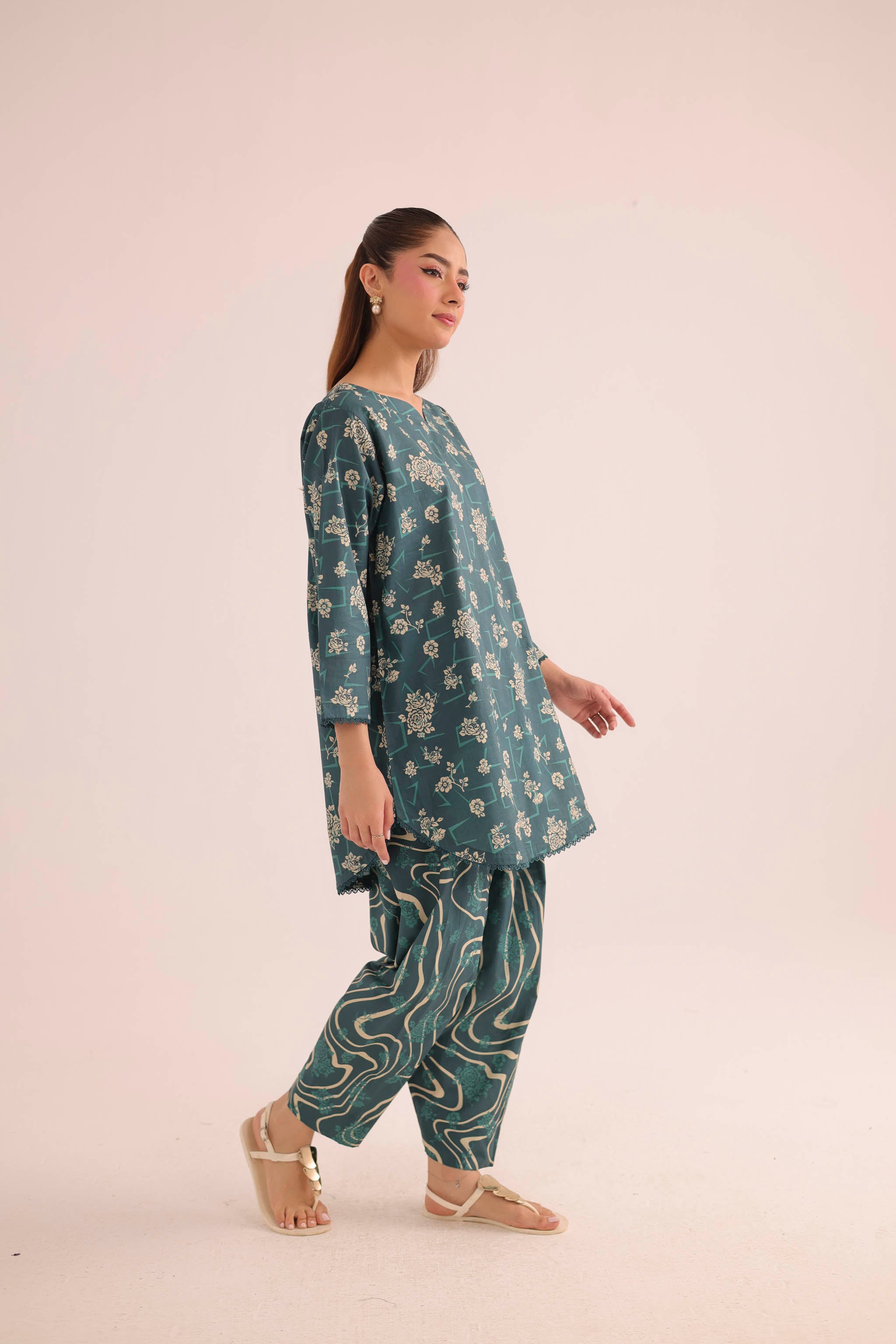 2PC Summer Lawn Dress- PRT L42194