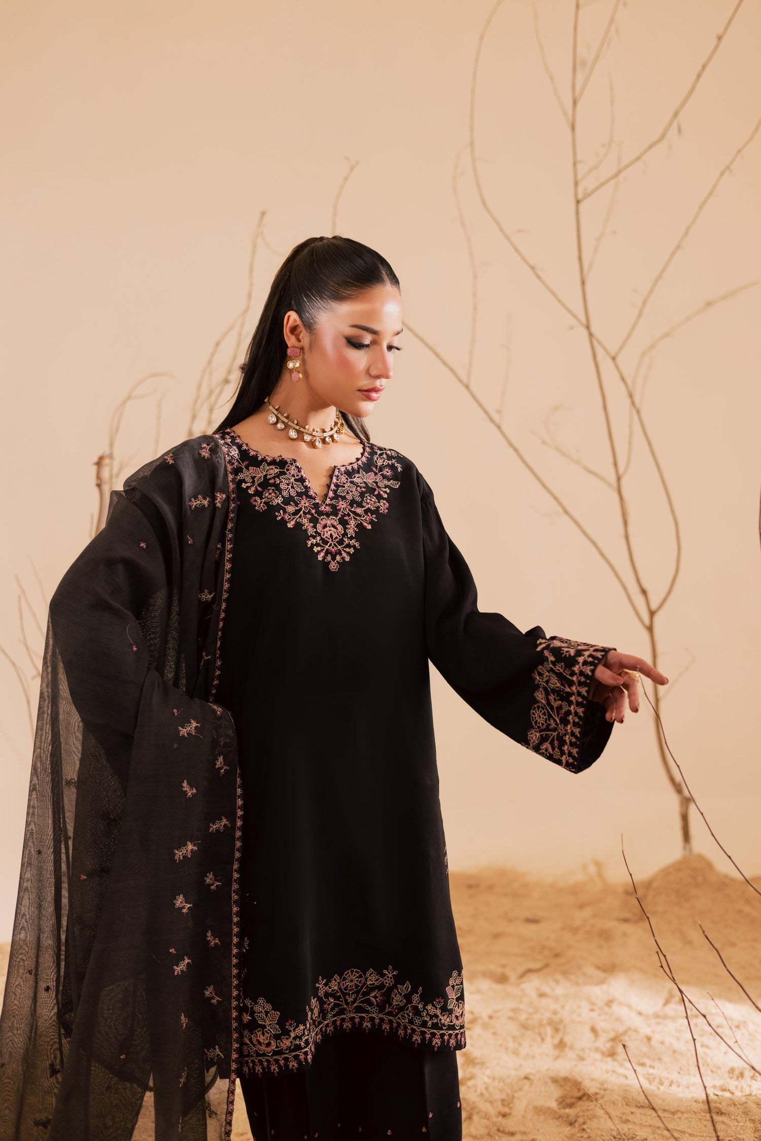 3PC Luxury Embroidered Dress- RSB10