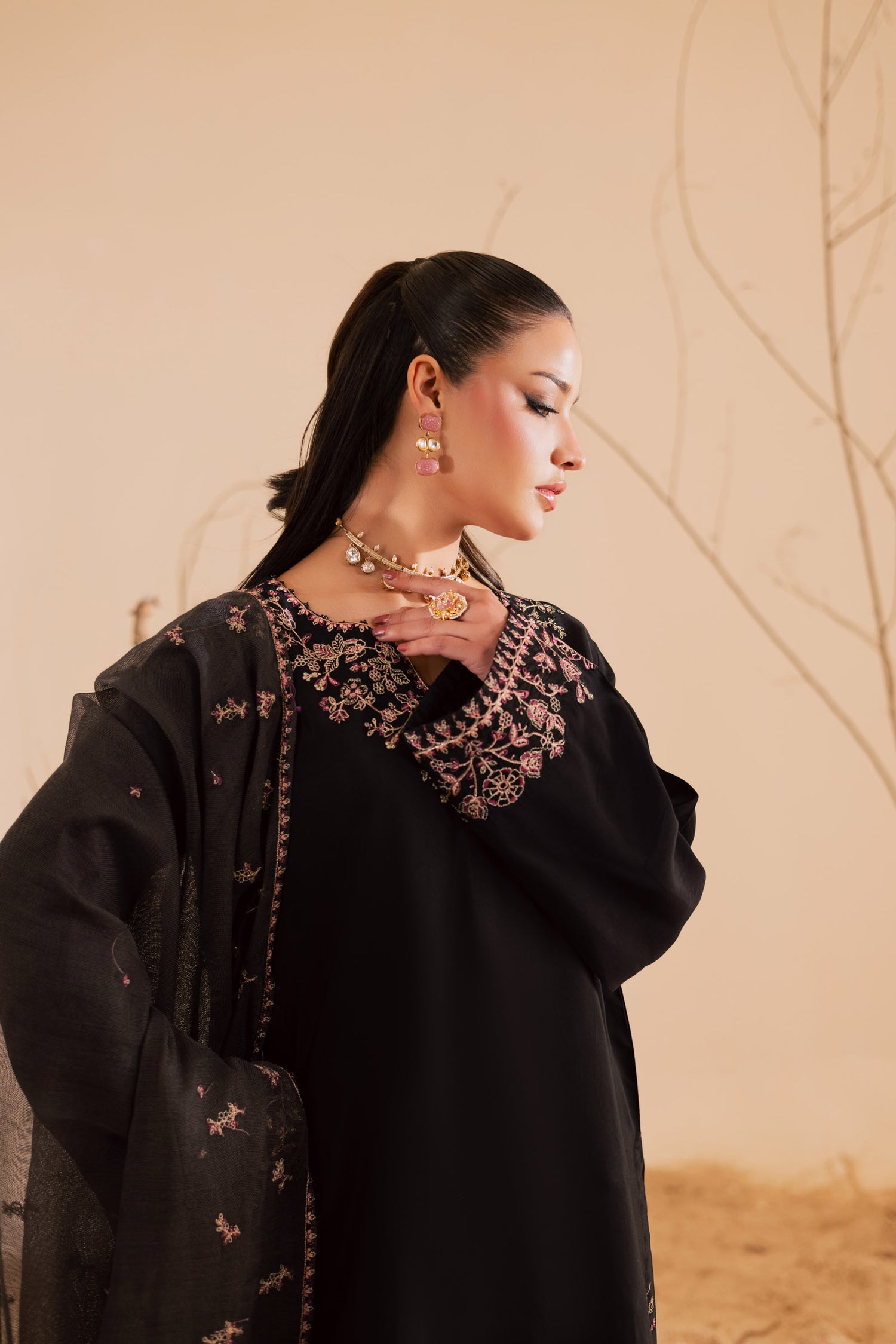 3PC Luxury Embroidered Dress- RSB10