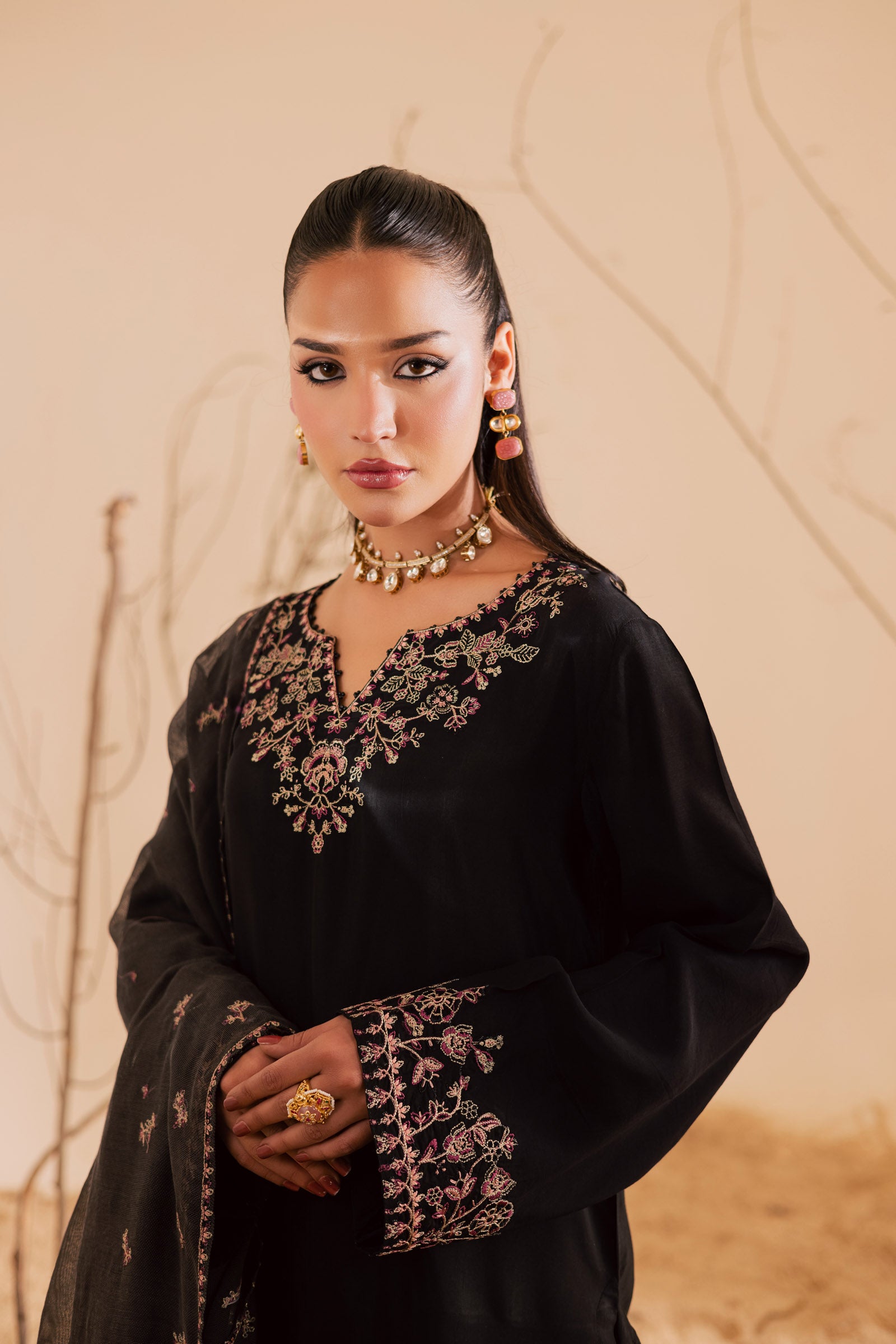 3PC Luxury Embroidered Dress- RSB10