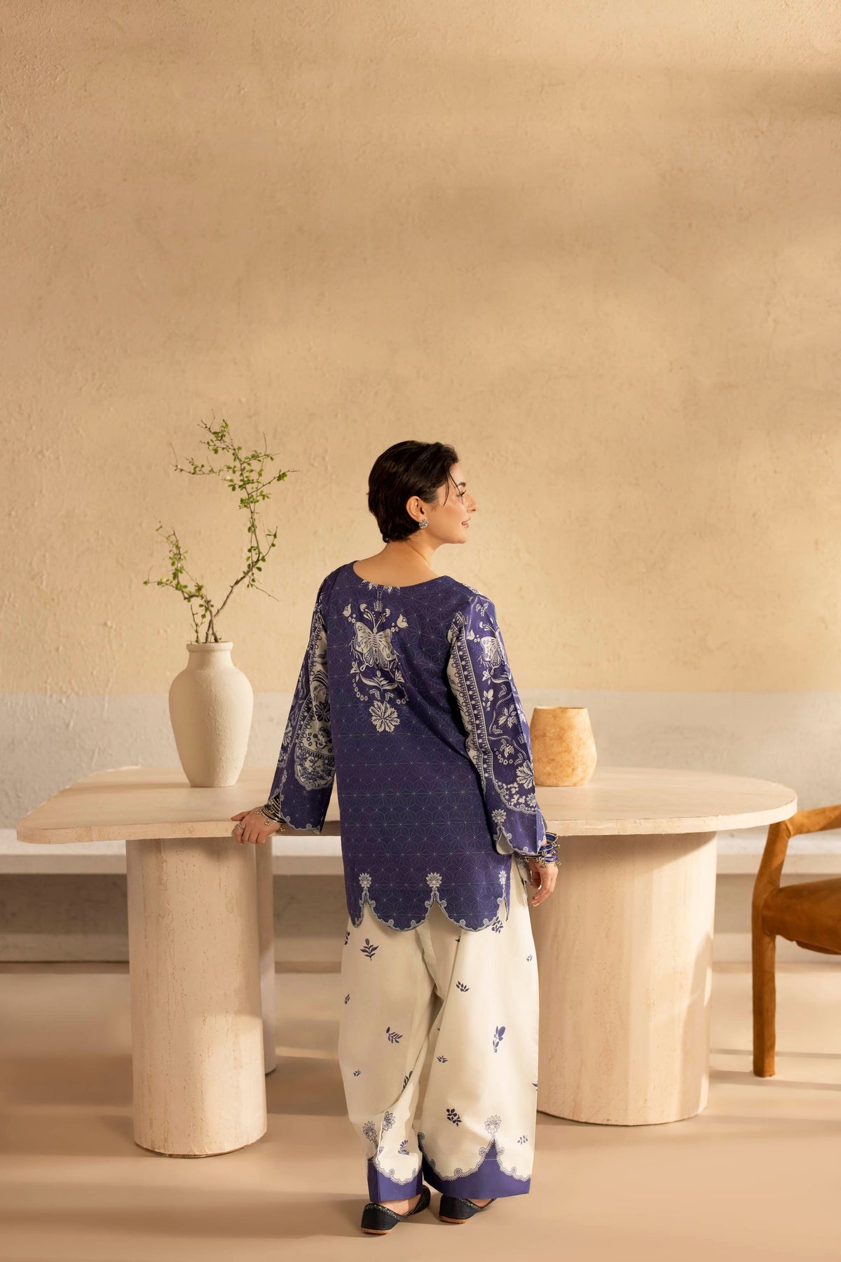 2PC Light Khaddar Dress - HM03